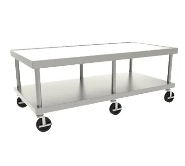 Wolf STAND/C-72 Mobile Equipment Stand w/ Open Base with Undershelf, 73"W x 30"D x 24"H