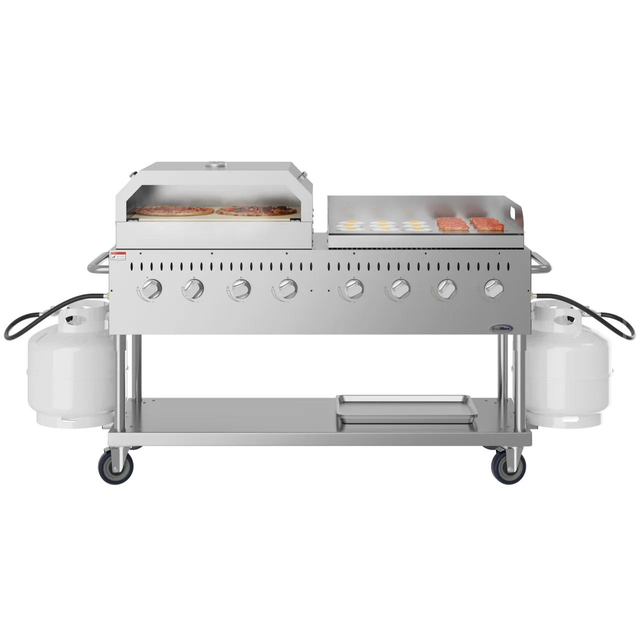 Koolmore CGKIT6-G30P30 60" Outdoor Gas Grill, (8) Burner