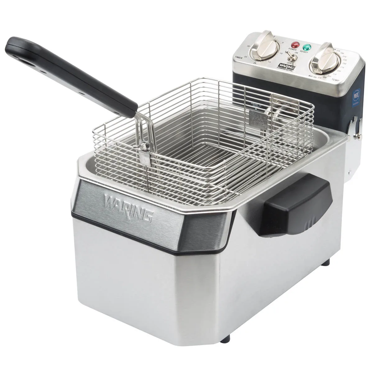 Waring WDF1000 Full Pot Countertop Electric Fryer w/ 10-Lb. Capacity, 2 Twin & 1 Large Basket