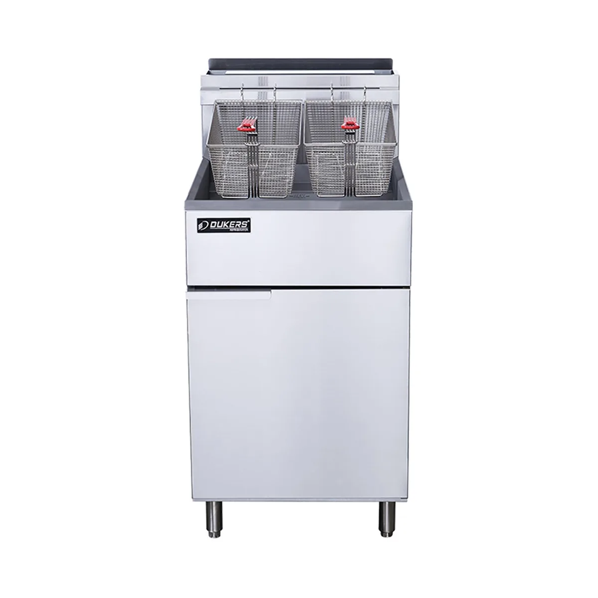 Dukers Appliance Co DCF5-NG Full Pot Floor Model Gas Fryer w/ 70-lb Capacity, 150.000 BTU