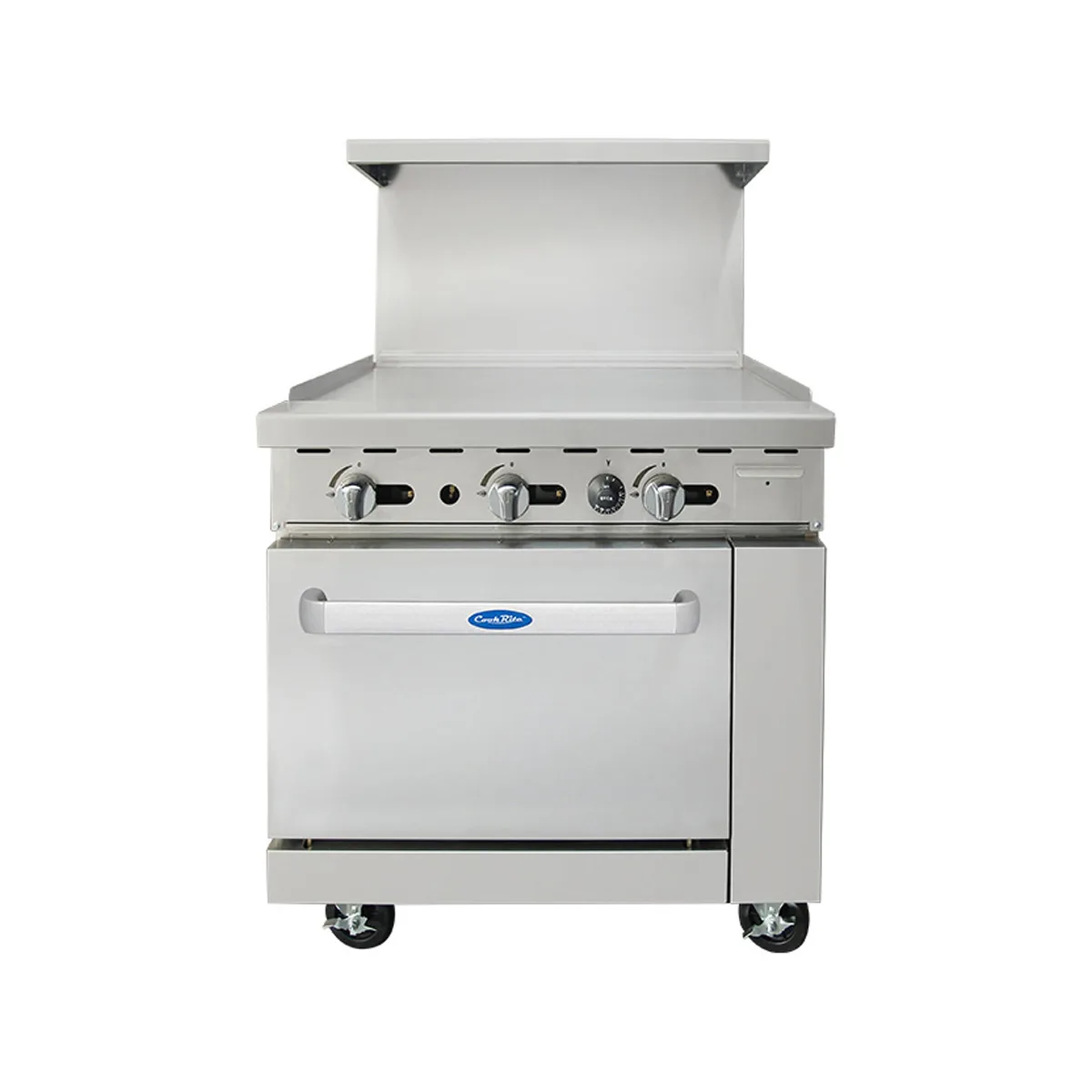 Atosa USA AGR-36G-NG 36" Natural Gas Restaurant Range w/ 36" Full Griddle, Oven Base, 102.000 BTU