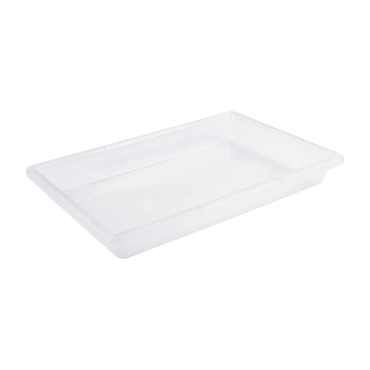 CAC China FS1F-3C Food Storage Box, 5 Gallon, 26"L x 18"W x 3"H, Polycarbonate, Clear