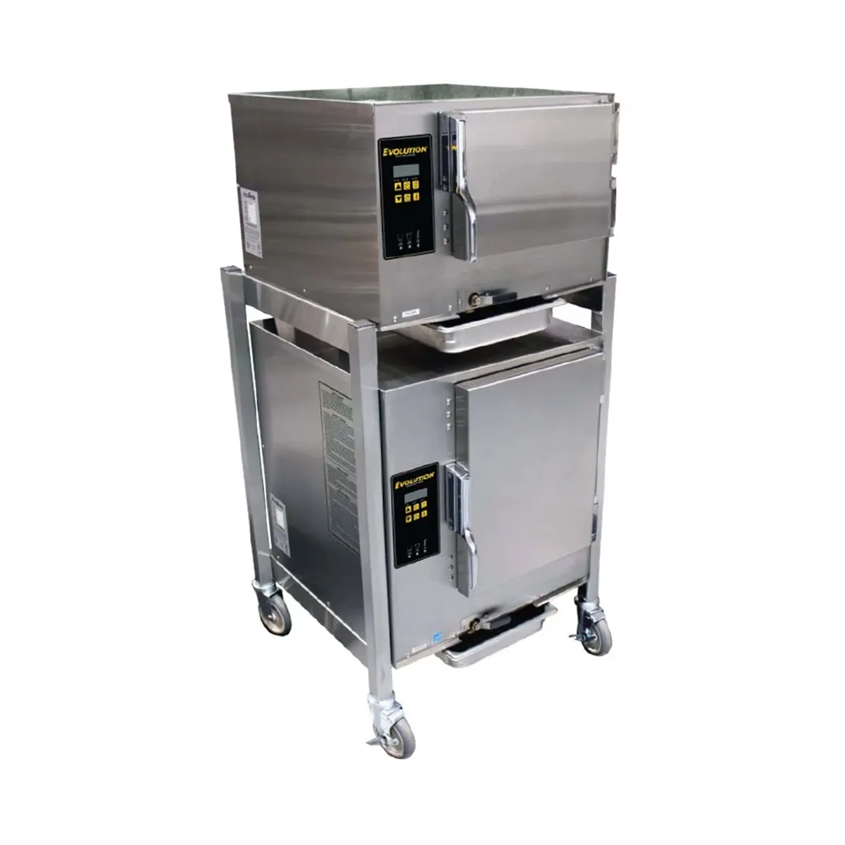 AccuTemp E3/E62083E100 DBL 9 Pan Electric Boilerless Convection Steamer, Double Stacked, Plumbed