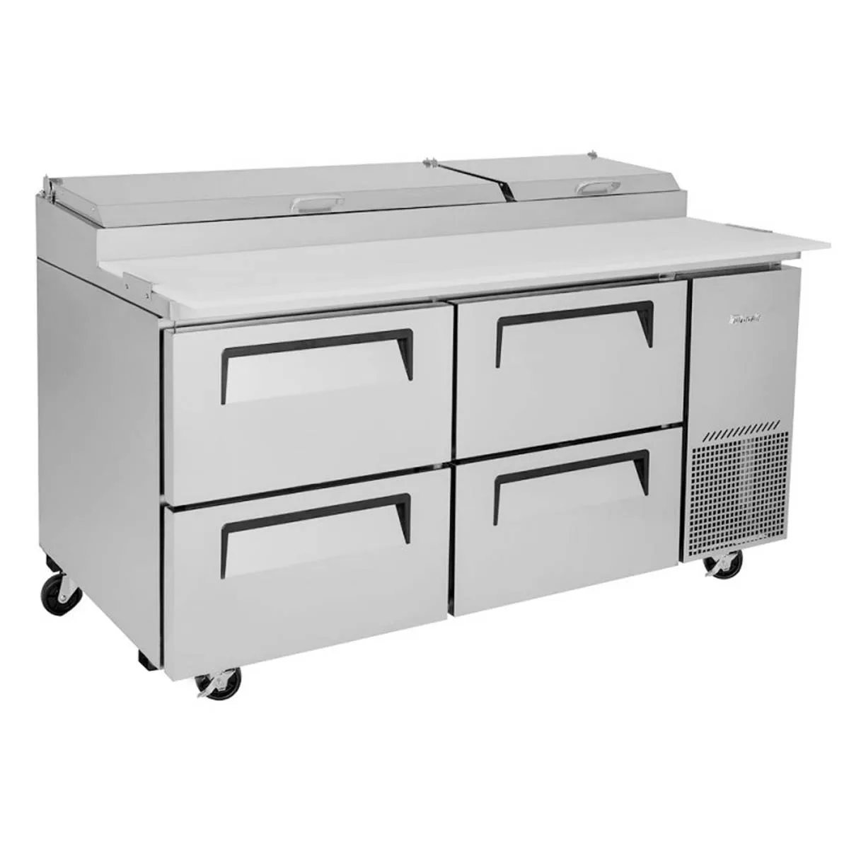 Turbo Air TPR-67SD-D4-N 67" Refrigerated Pizza Prep Table w/ 4 Drawers, 20 cu. ft.