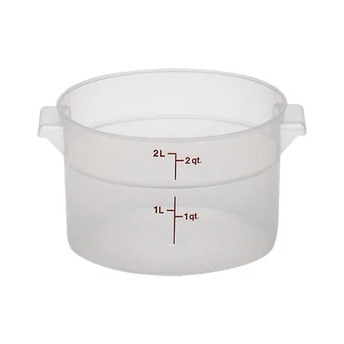 Cambro RFS2PP190 2 Qt Container, 8-3/16" Dia x 4-3/16" H, Translucent Polypropylene, NSF, No Lid