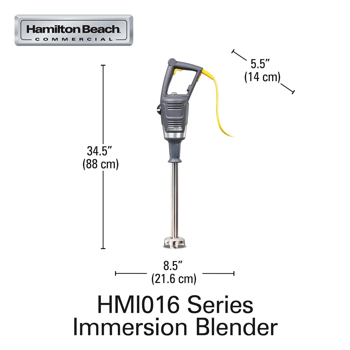 Hamilton Beach HMI016 Bigrig™ Immersion Blender Mixer, with Wall Mount Hanger