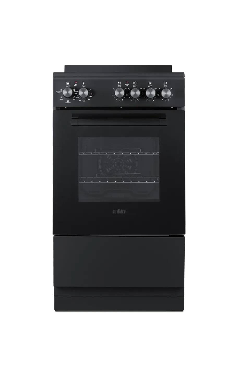 Summit REXT20BL Electric Smooth-Top Range, 20" W, 1.87 Cu.Ft. Oven Capacity