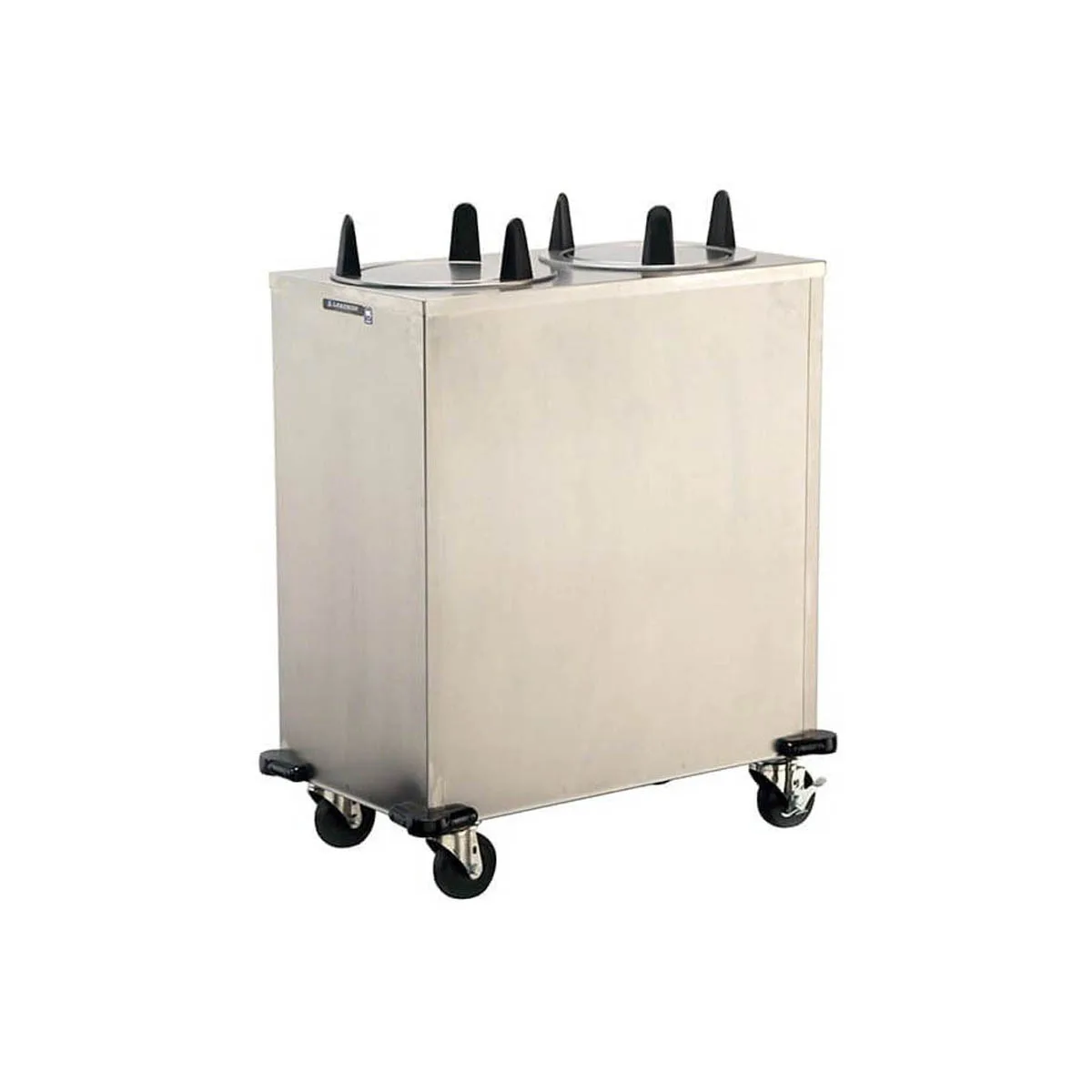 Lakeside 5205 Mobile Enclosed 2-Stack Dish Dispenser w/ 5.75" Dia. Dish Size, Unheated