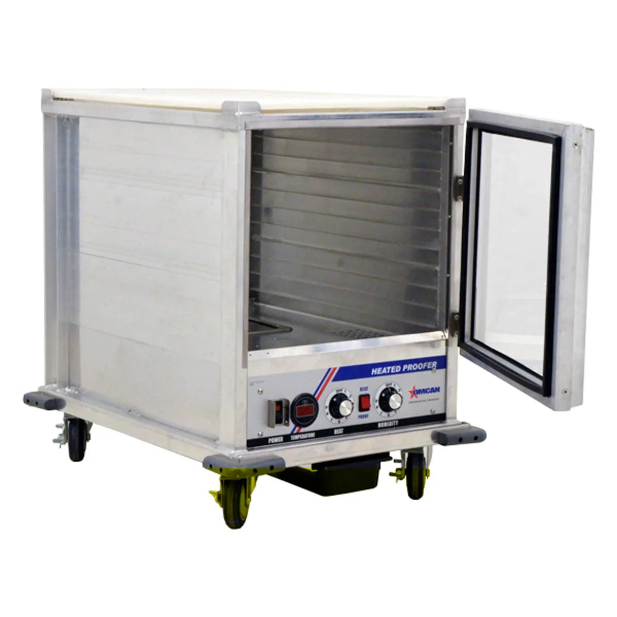 Omcan USA 43554 Mobile Full Height Non-Insulated Heated/Proofing Cabinet, (1) Glass Door
