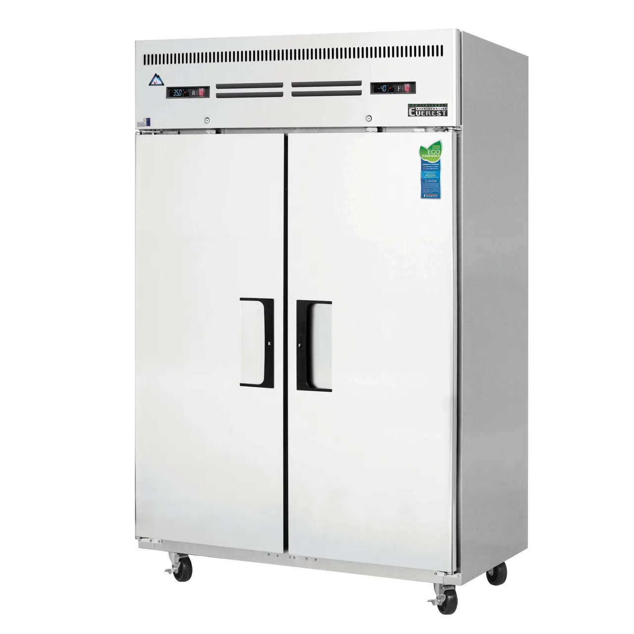 Everest ESRF2A 49" 2 Section Reach-In Refrigerator Freezer Combo w/ 2 Solid Doors, Top Mount