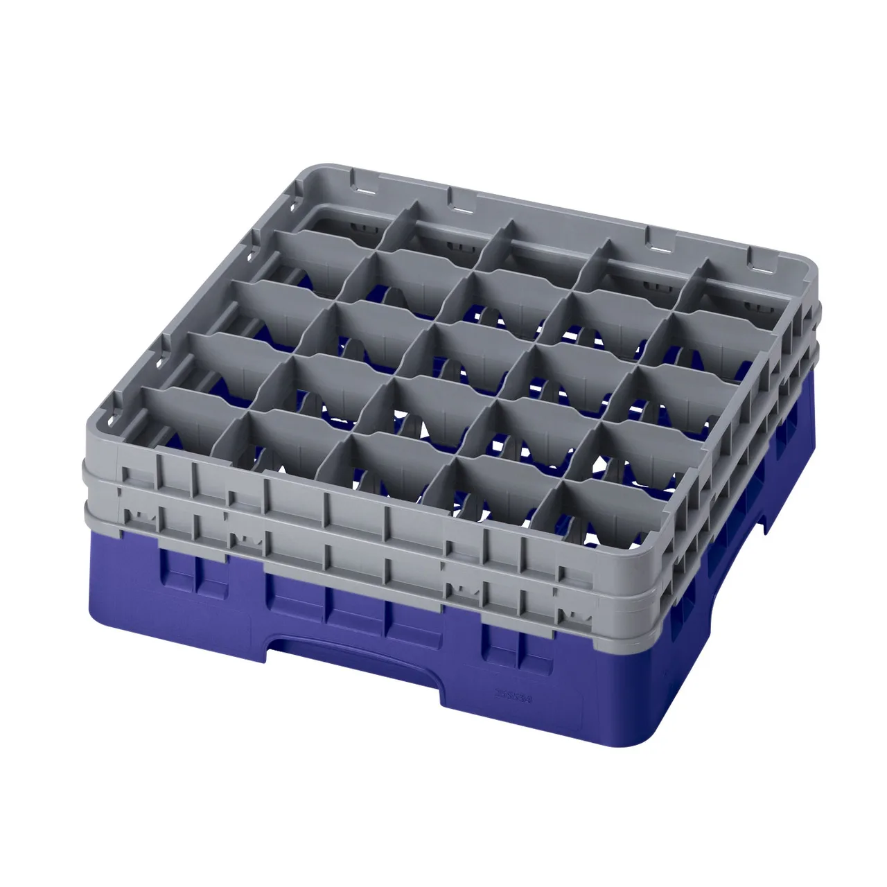 Cambro 25S534186 Camrack Glass Rack, Navy Blue, Full Size, 19-3/4"x19-3/4", 25 Compartments, 3-7/16" Max Dia, 6-1/8" Max Height