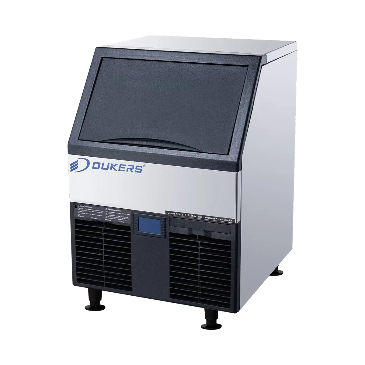 Dukers DIM-300 30" Air Cooled Half Cube 312 lb Undercounter Ice Machine with 88 lb Bin
