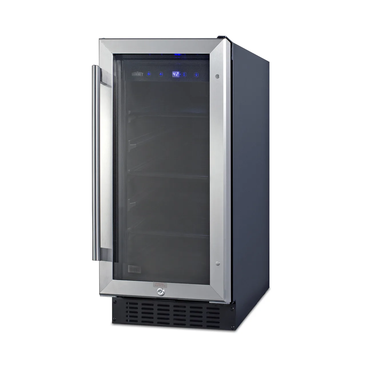 Summit ALBV15 Undercounter Beverage Center with Glass Door, in Black, 2.3 cu.ft