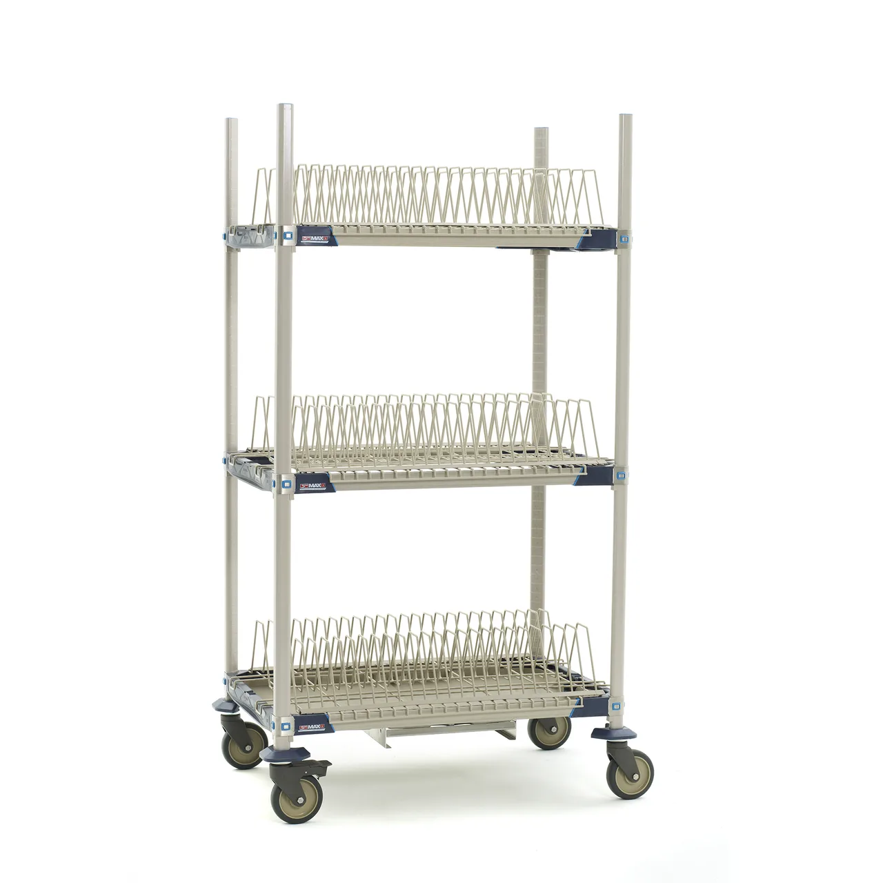 Metro PR36VX2-XDR Metromax İ Mobile Drying Rack with 3 Tray Racks and Drip Tray, 26" x 38" x 68"
