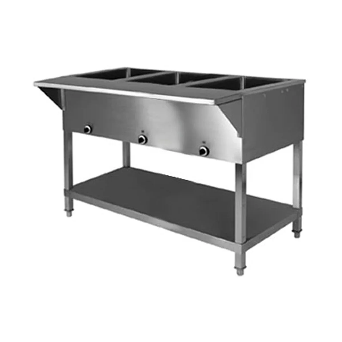 Klinger's Trading SW3H120 47-1/2" Stationary (3) Sealed Well Electric Table, 1920 watts