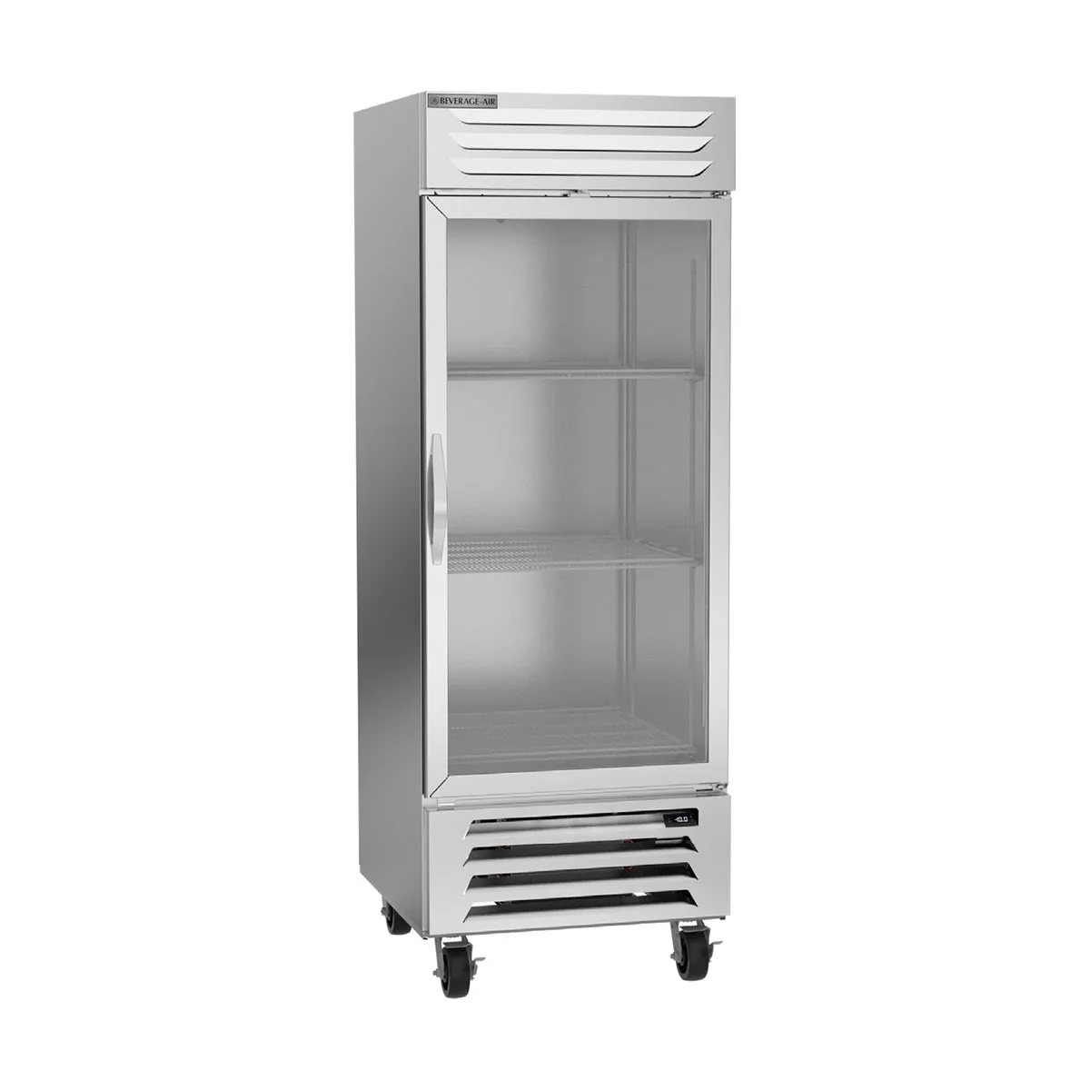 Beverage Air FB27HC-1G 30" 1-Section Reach-In Freezer w/ 1 Glass Door, Bottom Mount, 25.97 cu. ft., Stainless Steel Front