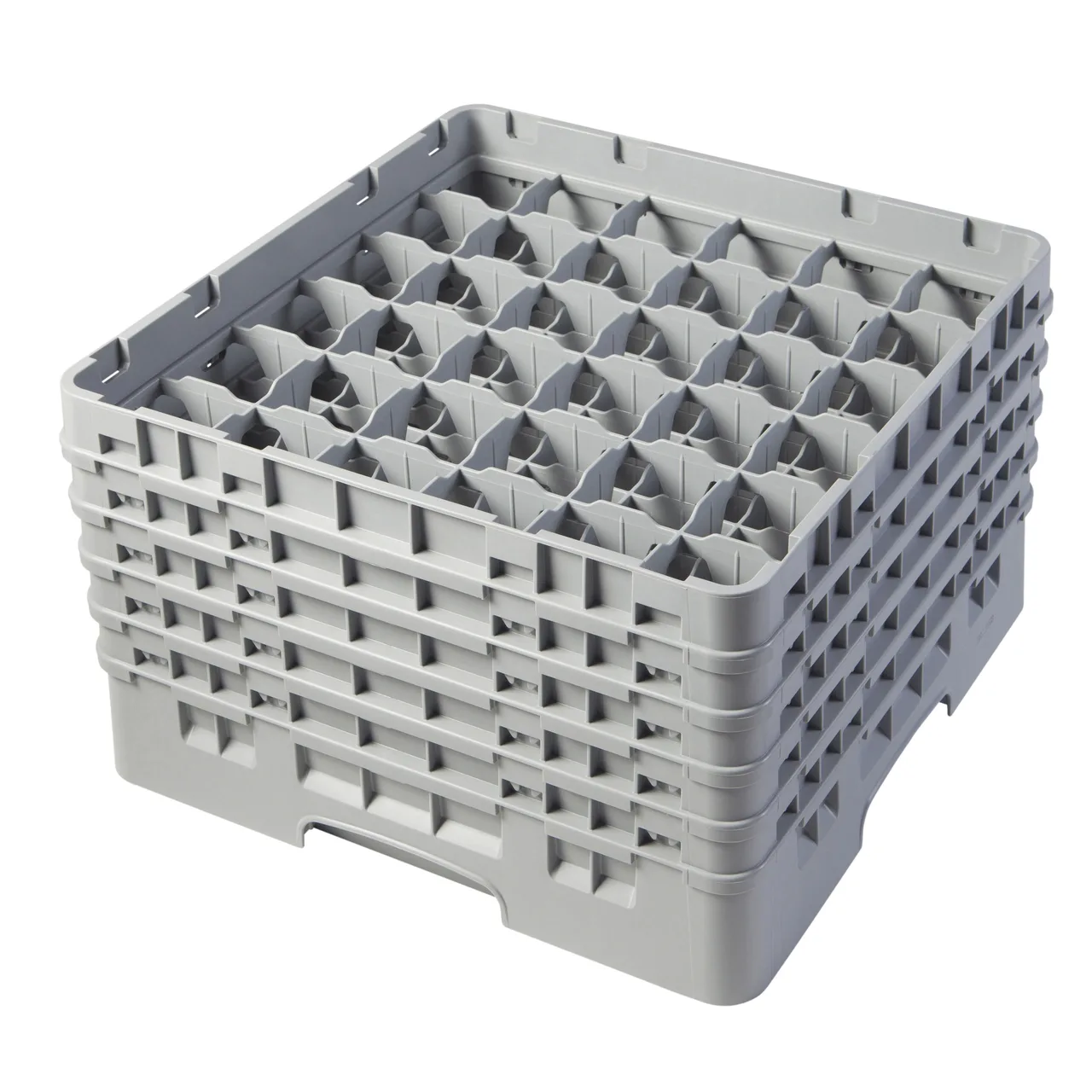 Cambro 36S958151 Camrack Glass Rack, Full Size, Soft Gray, 19-3/4 x 19-3/4, 36 Compartments, 2-7/8 Max Dia