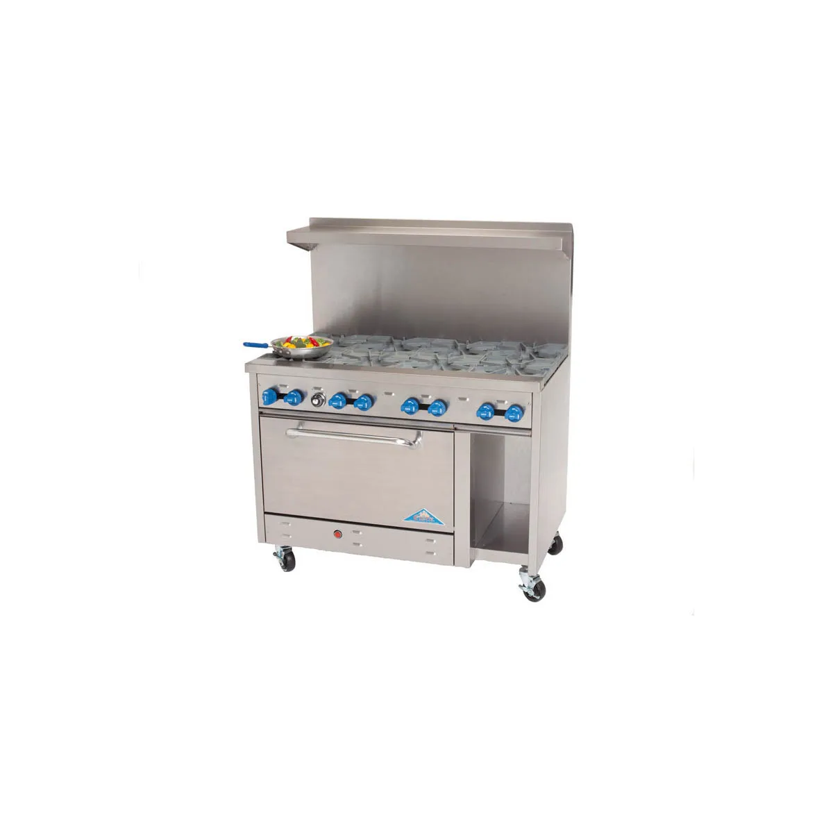Comstock-Castle F33032 60" Gas Restaurant Range w/ (10) Open Burners, (1) Standard Oven, (1) Cabinet Base, 300.000 BTU