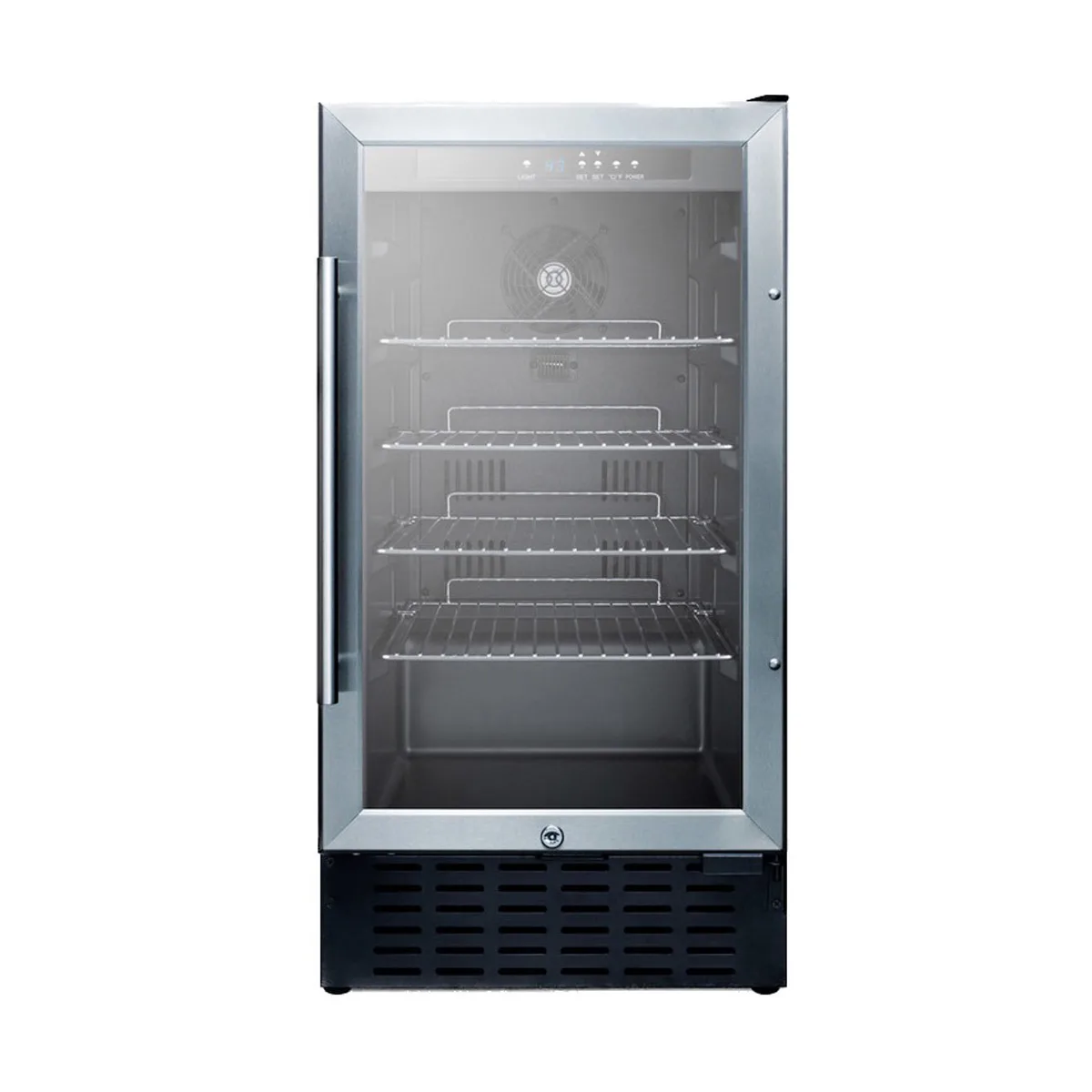 Summit SCR1841BCSSADA 18" Beverage Center with Glass Door, Stainless Steel, 2.7 cu.ft