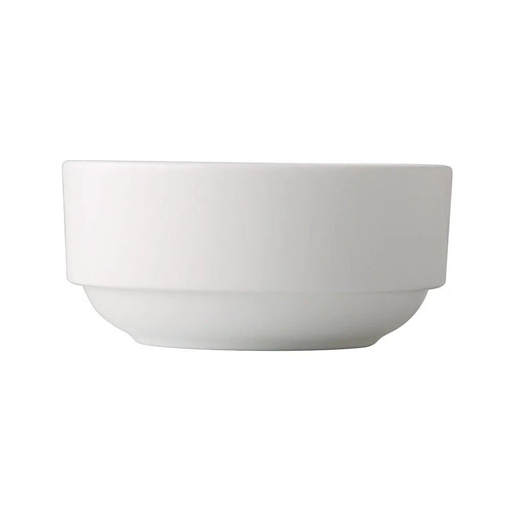 CAC China EVT-46 - 8 oz 4" Round Bouillon Cup, White Porcelain, Stackable, Dishwasher Safe - 1 Dozen