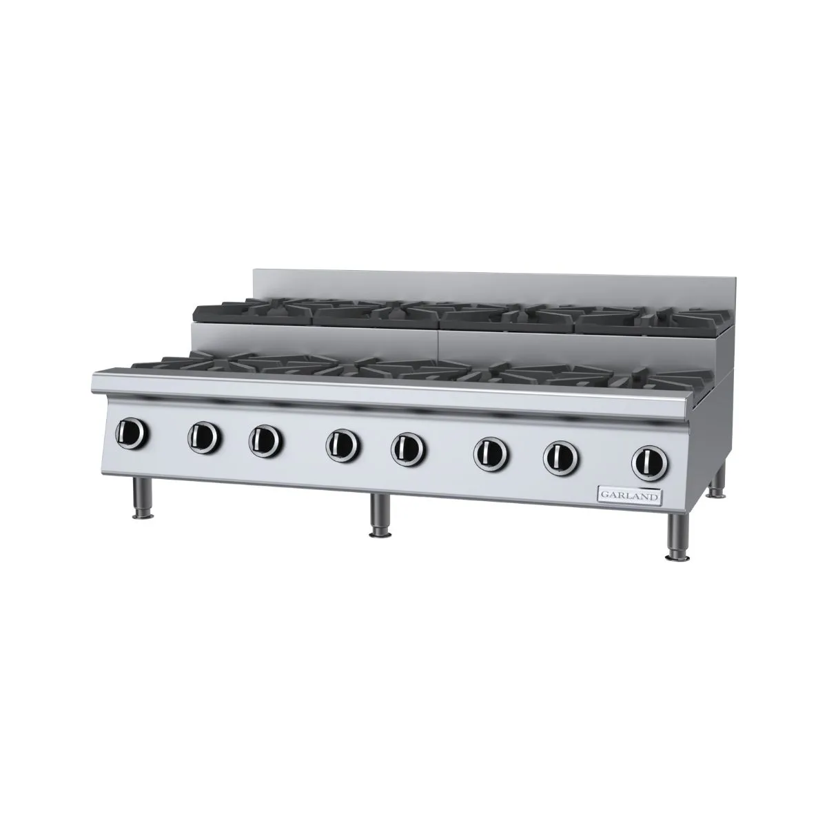 Garland US Range GTOG48-SU8 47" Countertop Gas Hotplate with Manual Controls, (4) 30,000 Btu Open Burners