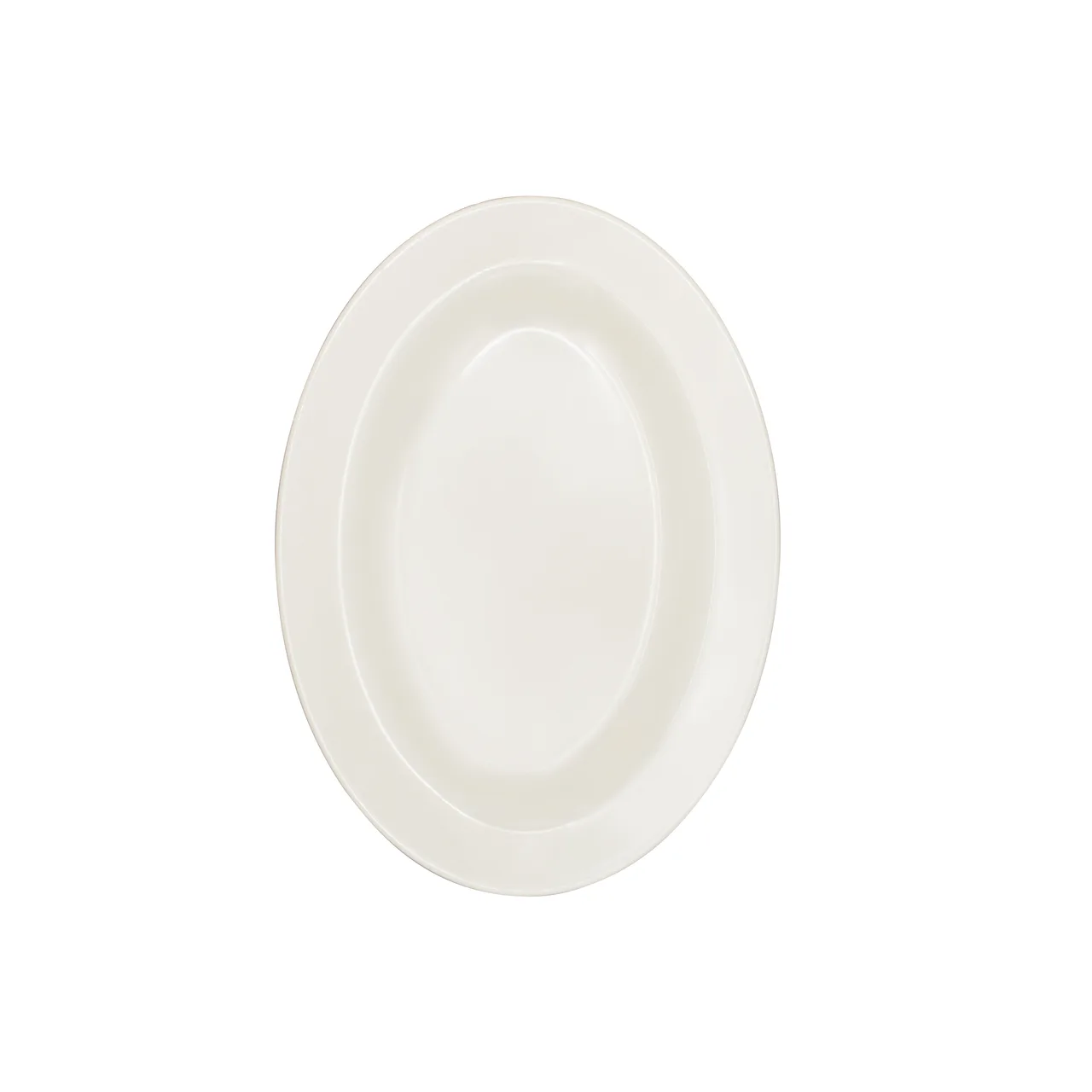 CAC China MLDRE-12 Oval Platter, 10.375" W x 7.375" D x 0.875" H, White Melamine - 1 Dozen
