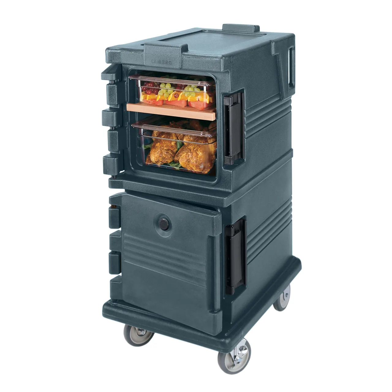 Cambro UPC600191 Ultra Camcarts® Granite Gray Insulated Food Pan Carrier w/ 8 Pan Capacity