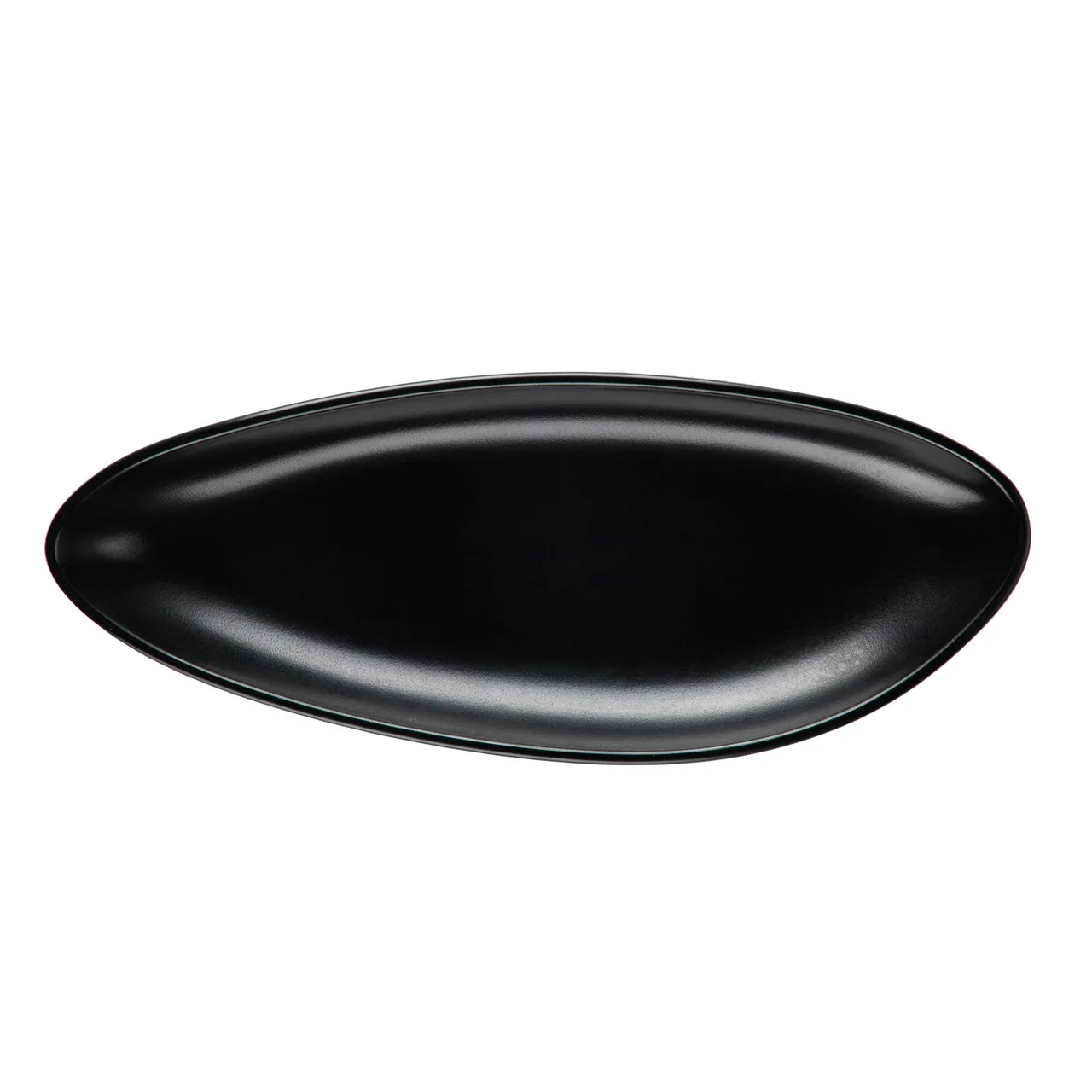 CAC China XSTN-19-K - Triangular Melamine Platter, 12" Black, Matte Finish, 12" Size - 1 Dozen