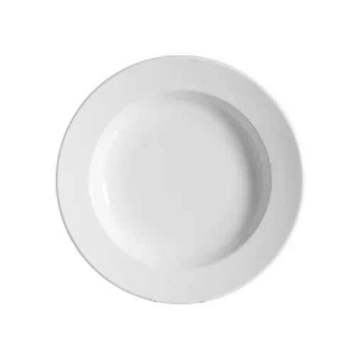 CAC China RCN-110 Clinton Pasta Bowl, 22 oz 11" Dia × 1‑¾" H White Porcelain Safe - 1 Dozen