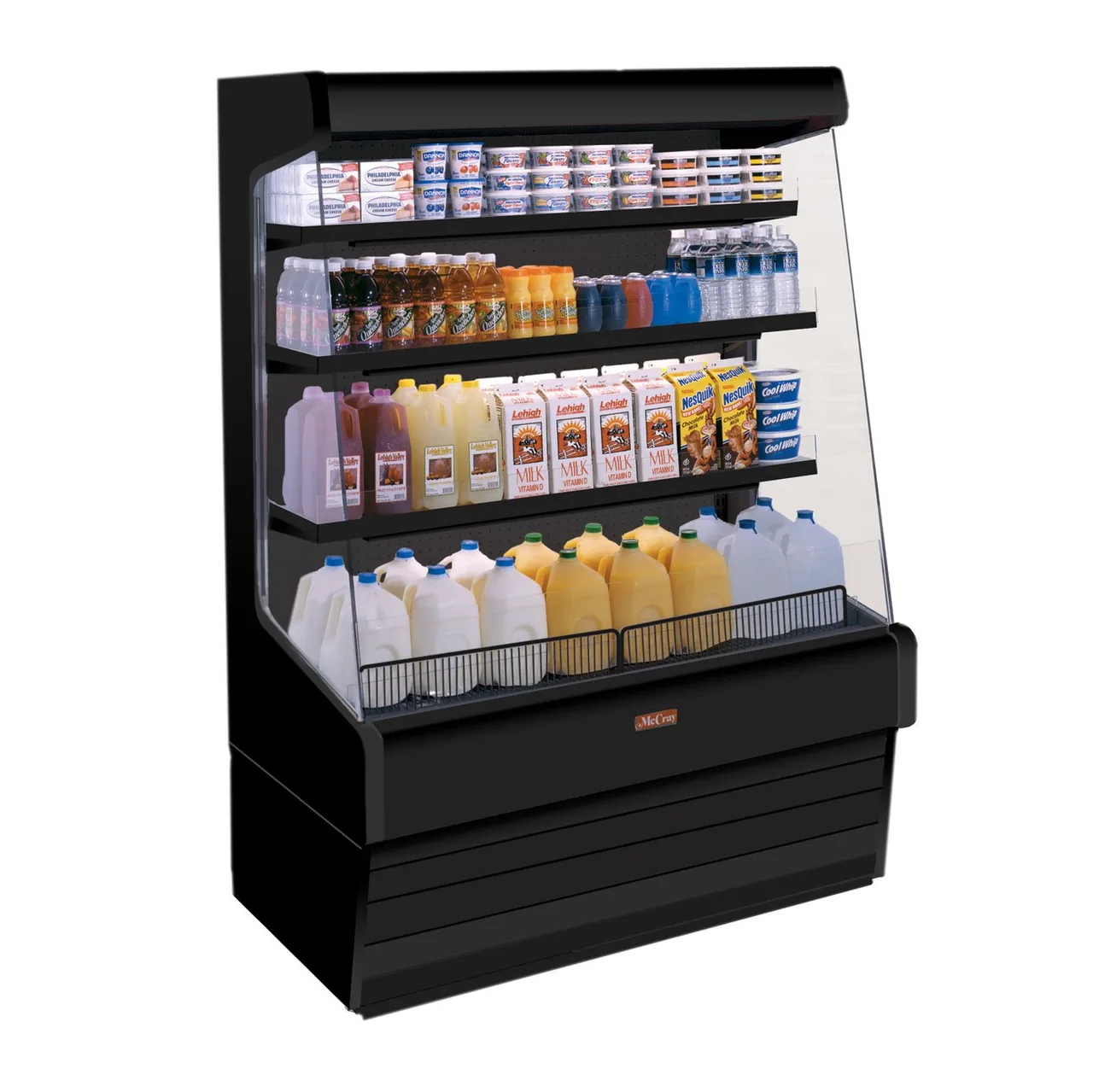 Howard-McCray R-OD30E-10-B-LED 123'' Vertical Open Air Dairy Merchandiser in Black, Remote