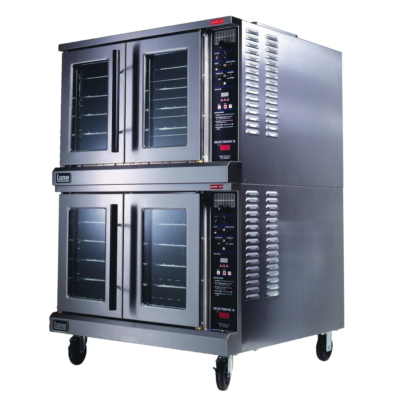 Lang ECOF-AP2 Double Deck Electric Convection Oven w/ Full-Size, Solid State Controls