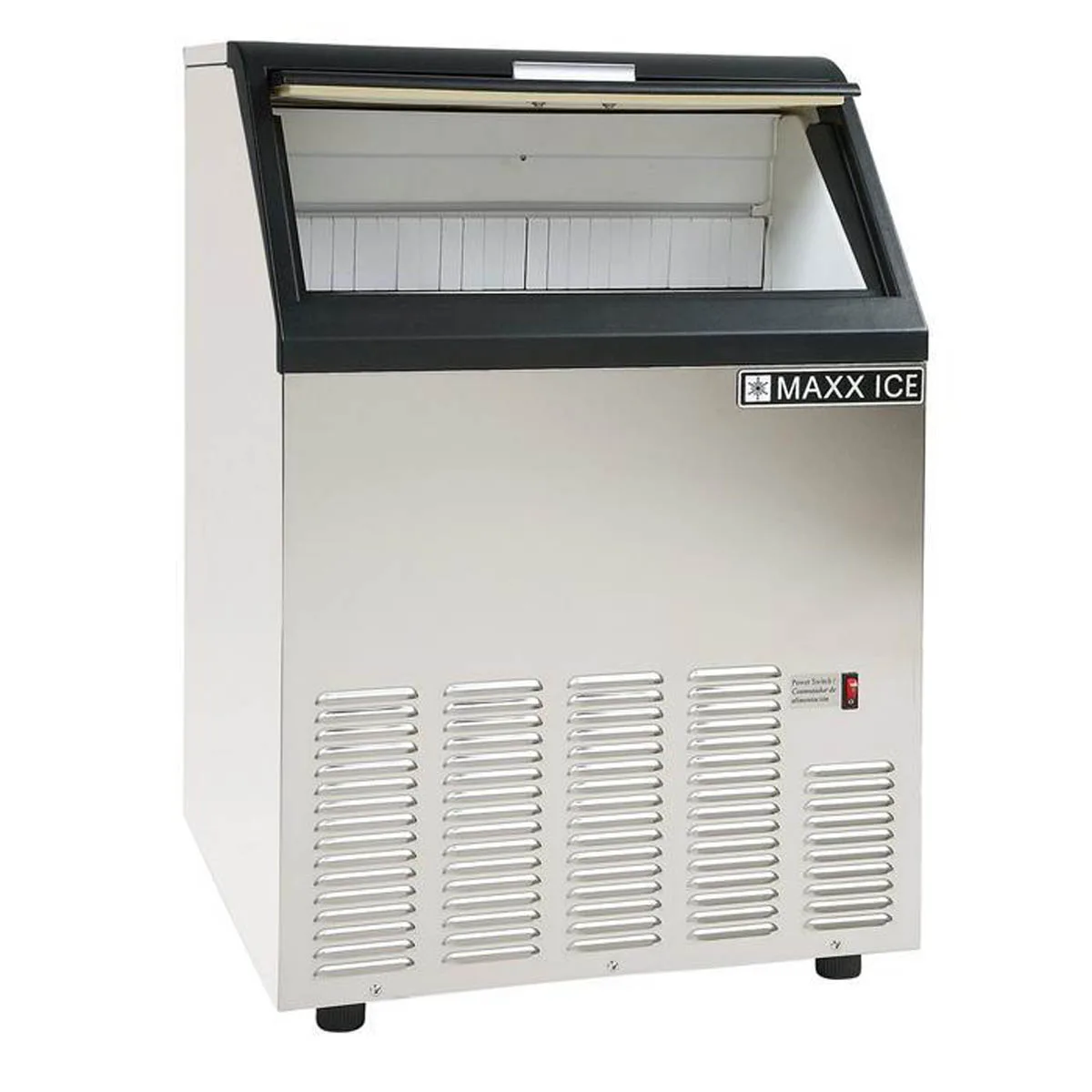 Maxx Ice MIM100 22" Air Cooled Full Cube 110 lb Undercounter Ice Machine with 35 lb Bin