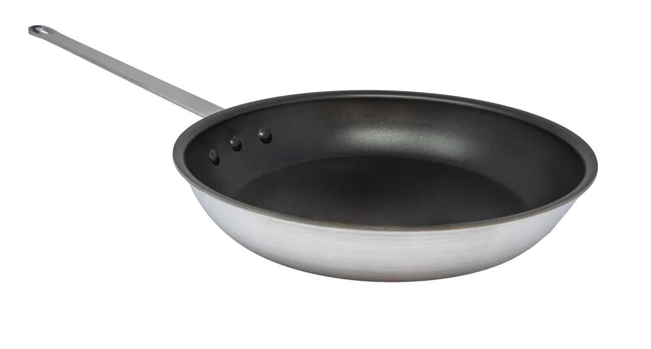 Omcan USA 43338 Fry Pan - 14" Diameter, Non-Stick Aluminum, Riveted Handle, NSF