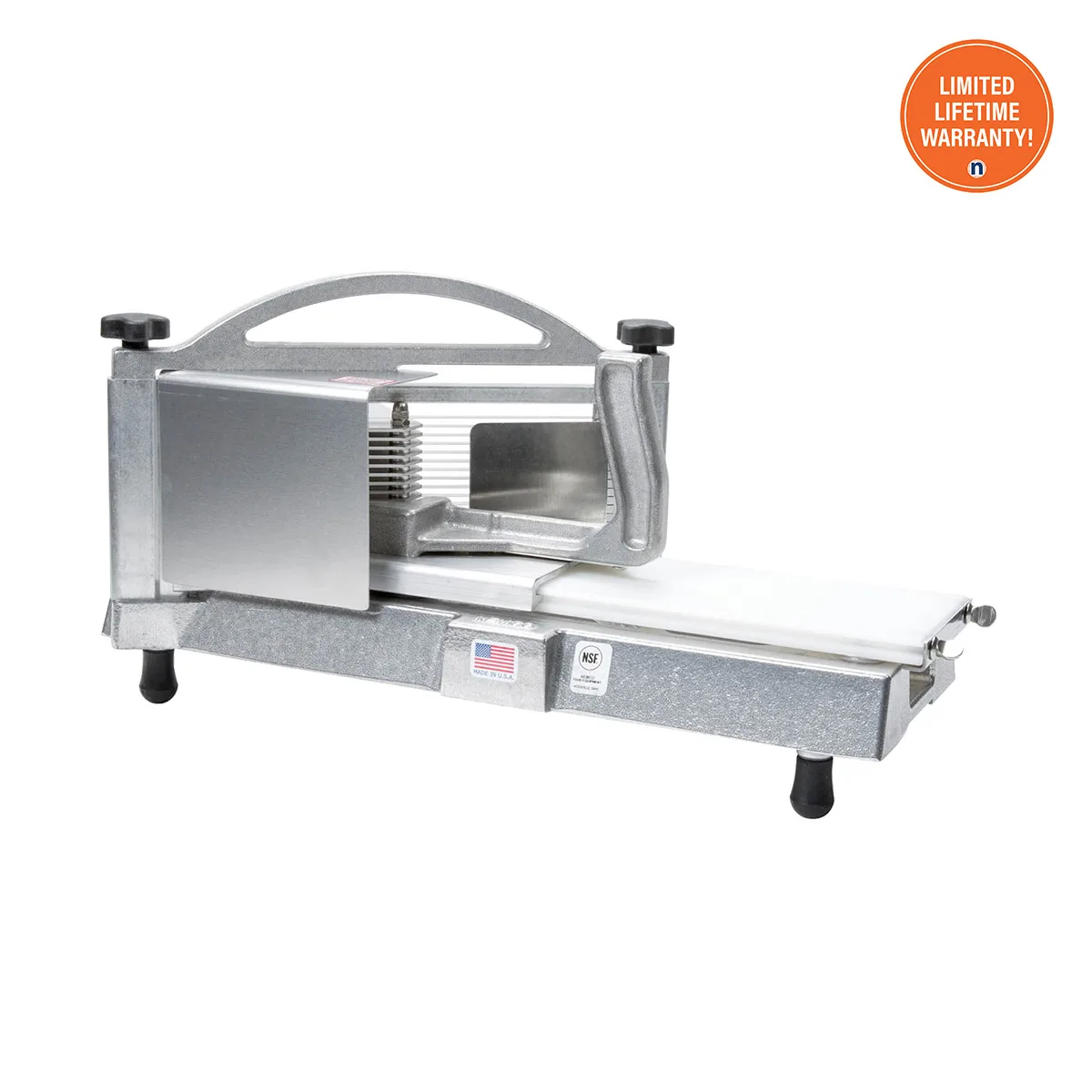 Nemco 56600-1 Manual Easy Tomato Slicer II, 3/16" slice, straight blade, 7.5" width, aluminum construction