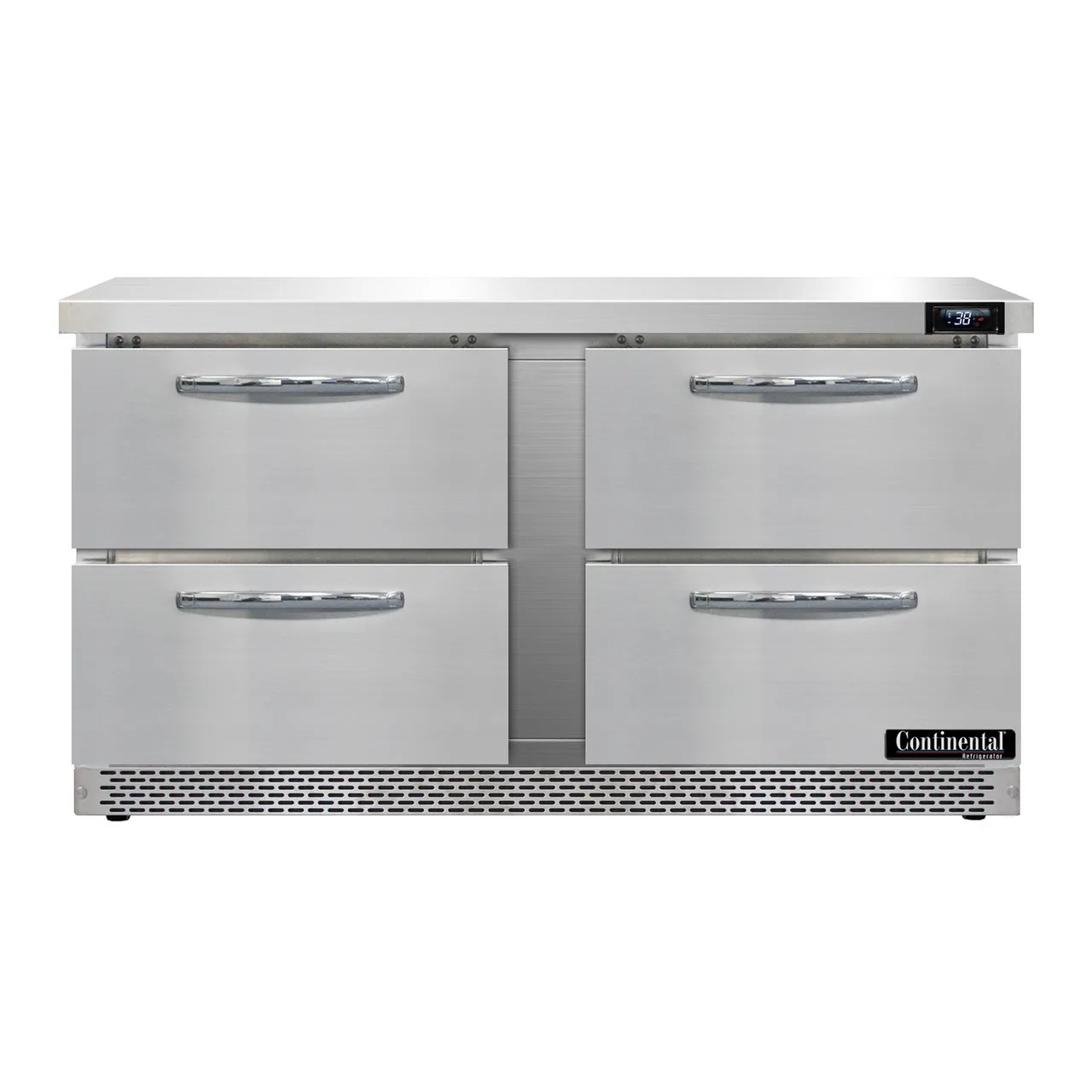 Continental Refrigerator SW60N-FB-D 60" 2-Section Worktop Refrigerator w/ 4 Drawers, 17 cu. ft.