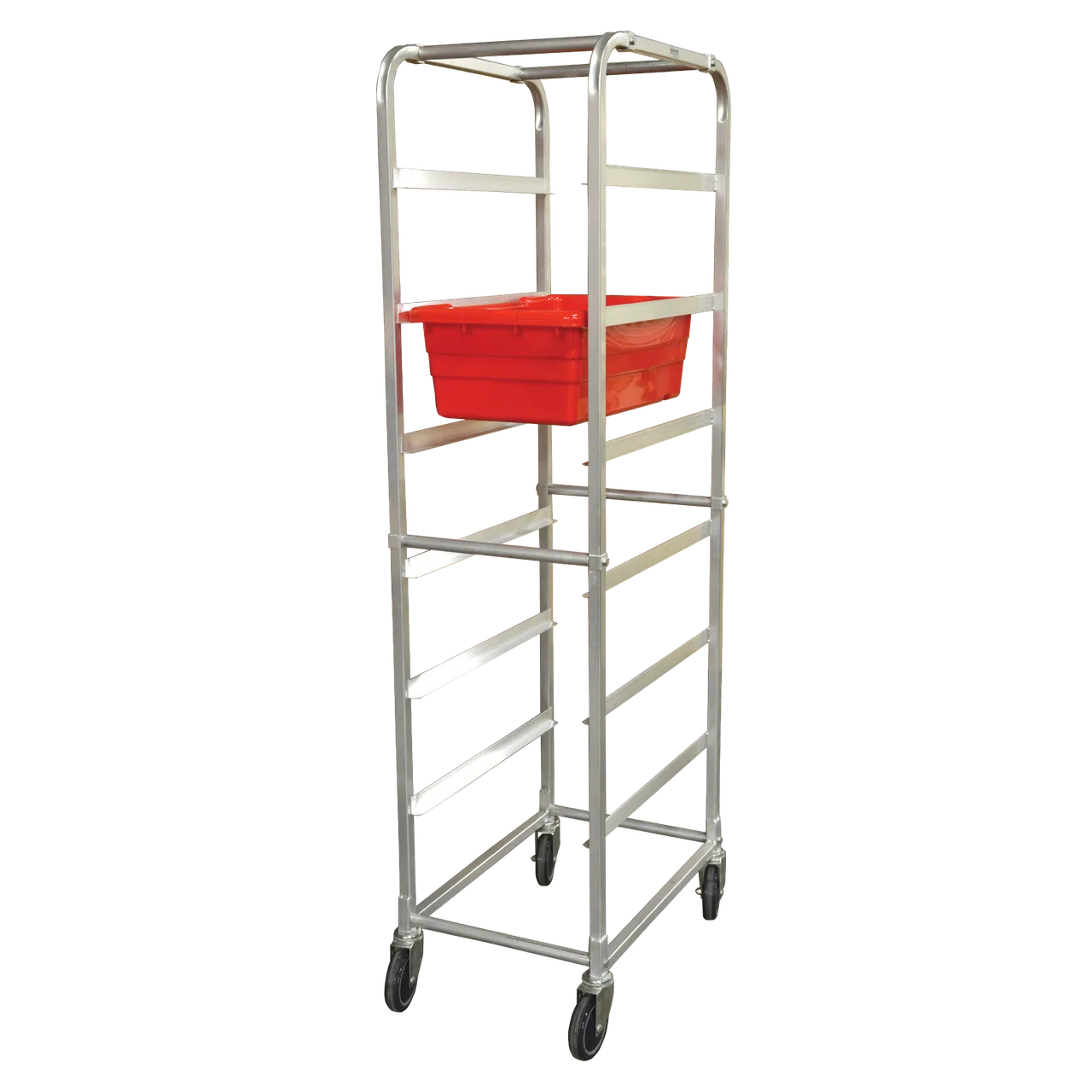 Omcan USA 13498 Aluminum Full Size Mobile Lug Rack w/ 6 Lug Capacity