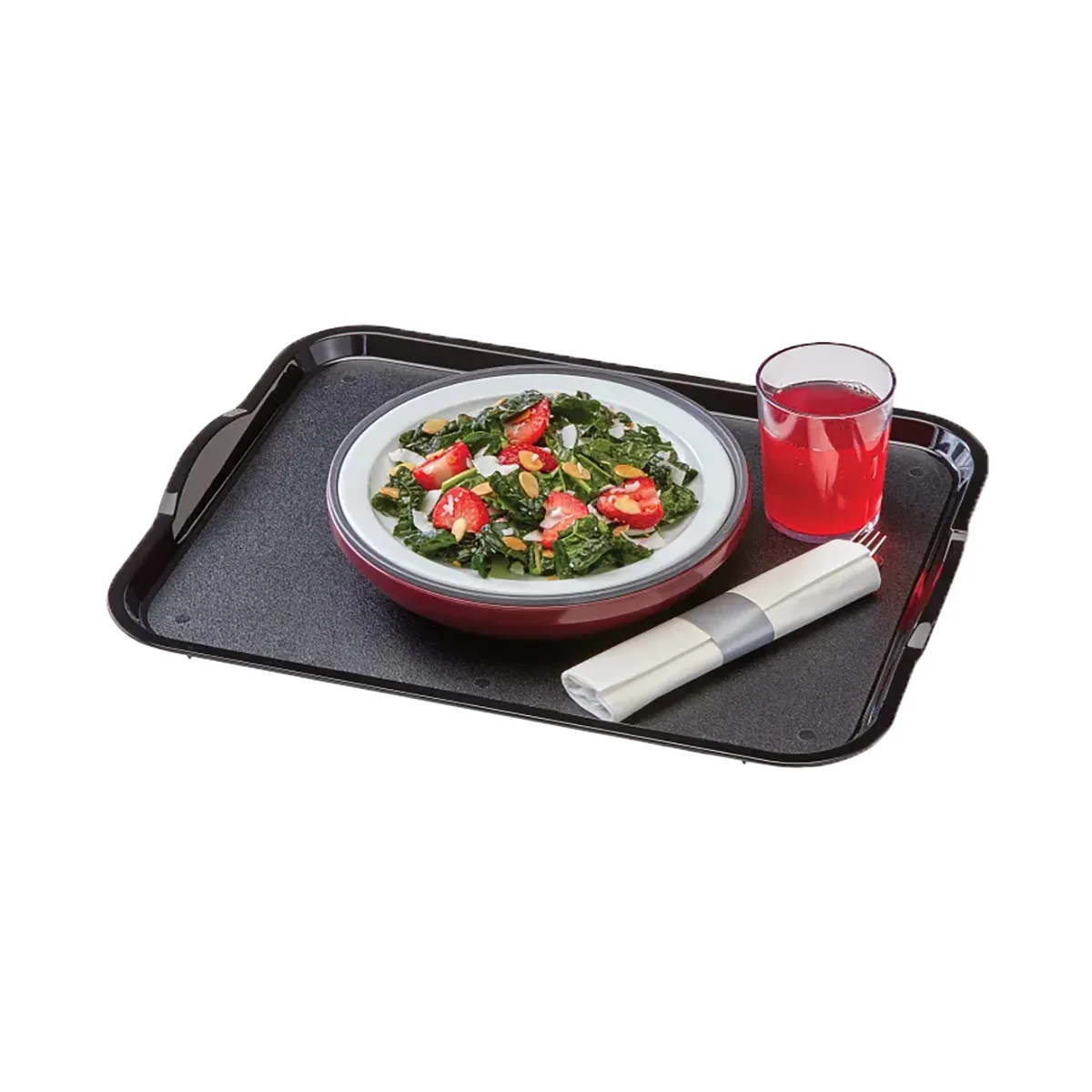 Cambro 1520CWH485 Tray, 15" x 20" Grays Polycarbonate, Handles & Stacking Lugs, Finish, NSF, Safe