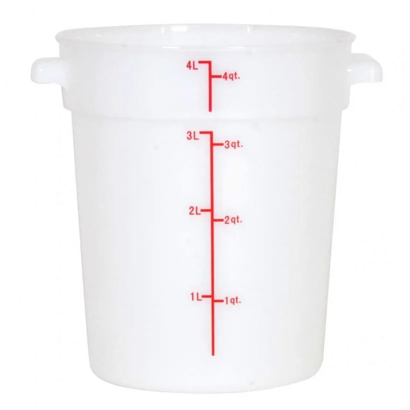 Omcan USA 80187 Food Storage Container – 4 Qt Polypropylene, White 3‑6 Qt, Container Only