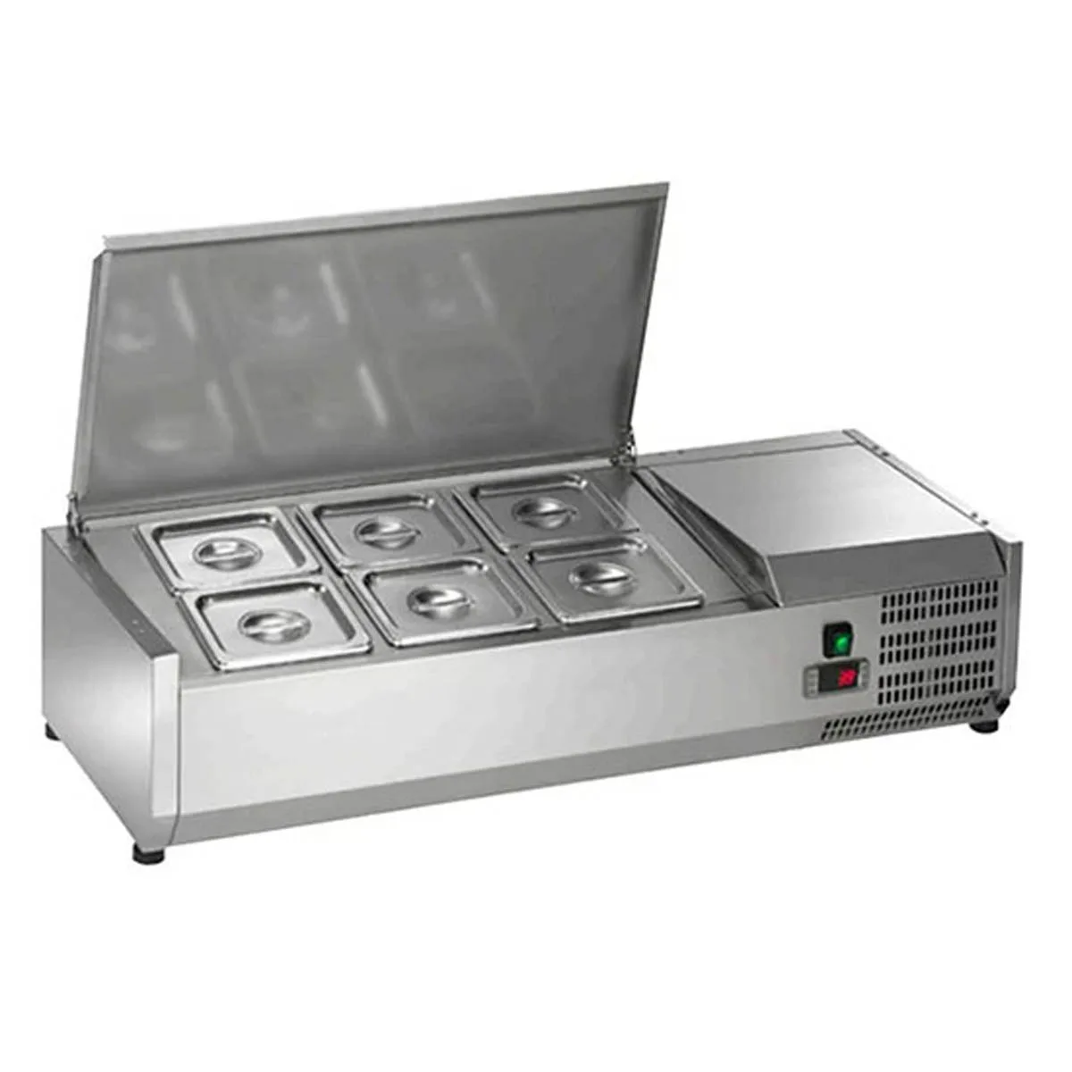 Arctic Air ACP40 40" Refrigerated Countertop Condiment Prep Unit, (6) 1/6 Stainless Pans