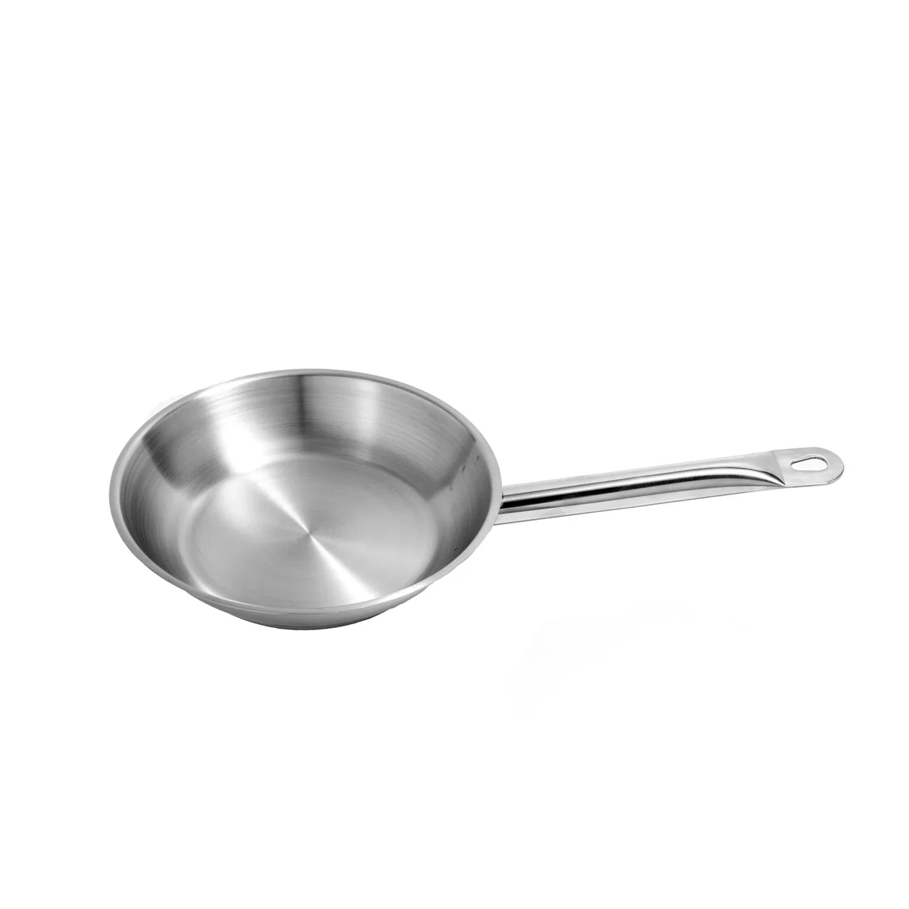 CAC China S1FP-9 Steel Fry Pan, 9-1/2" x 2" Welded Handle, Induction Ready, Tri‑Ply Bottom, NSF