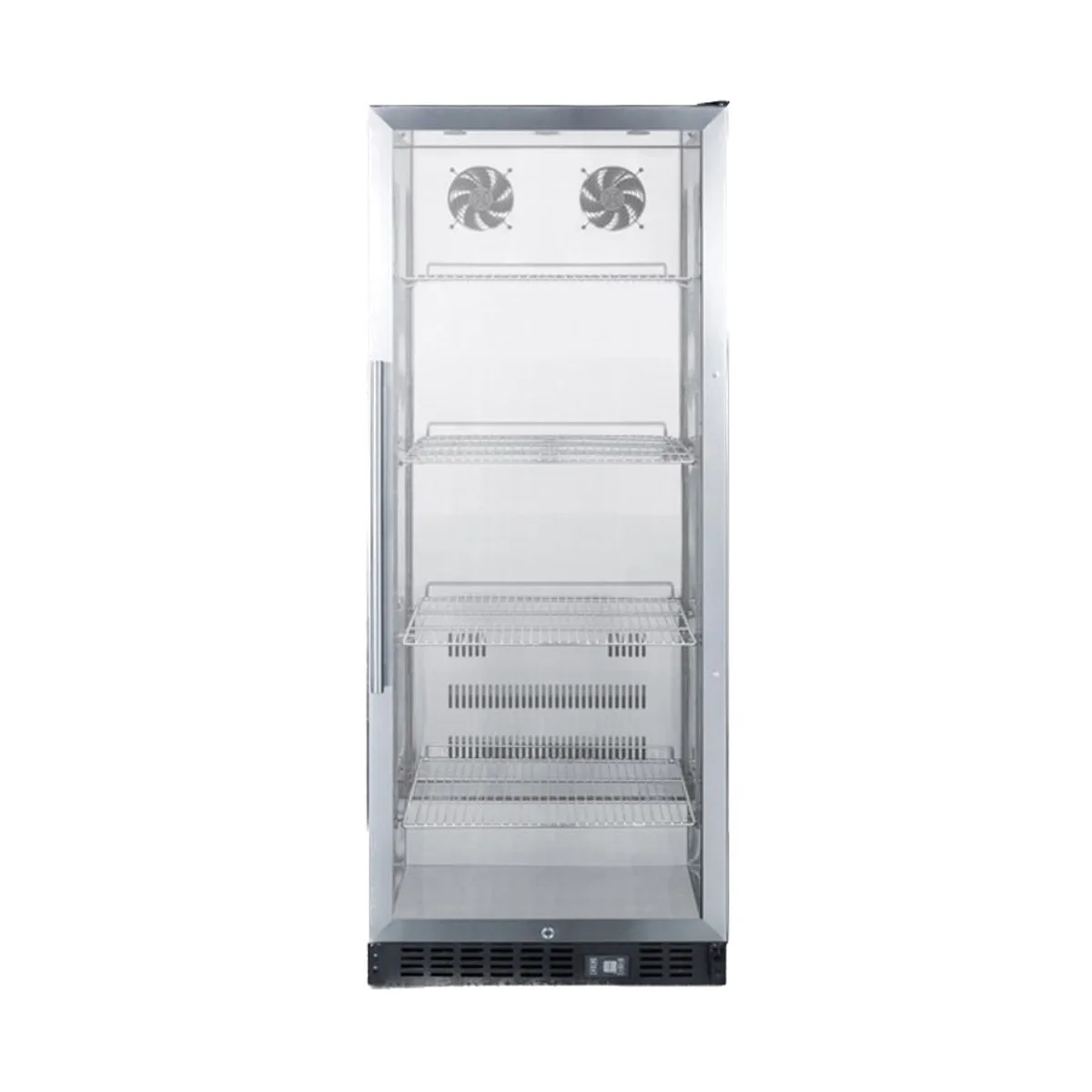 Summit SCR1156CSS Beverage Merchandiser with Locking Glass Door, 11 cu.ft