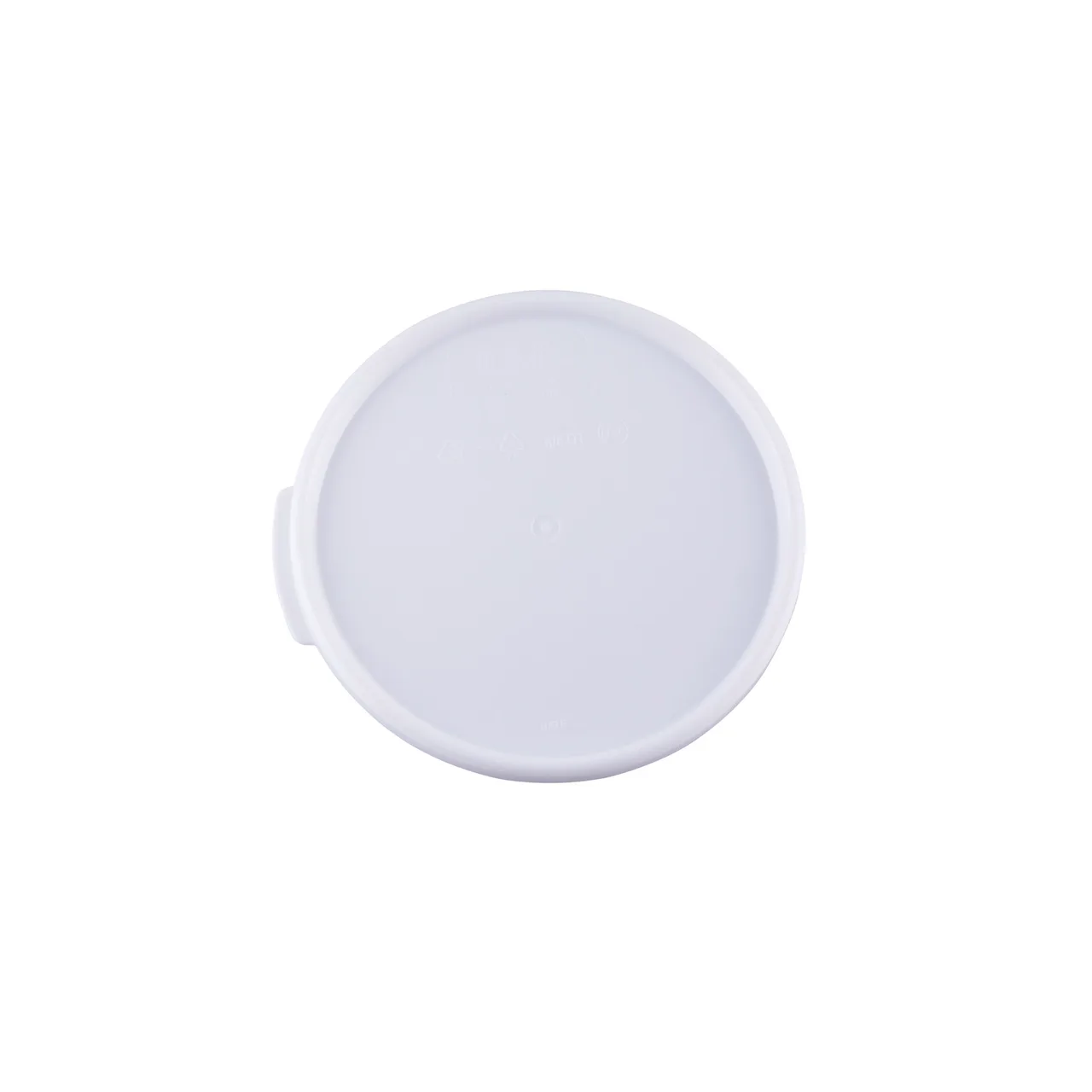 CAC China FS3R-68CV-W Food Storage Container Cover, Round, 6 & 8 Qt, White, Polypropylene, BPA Free