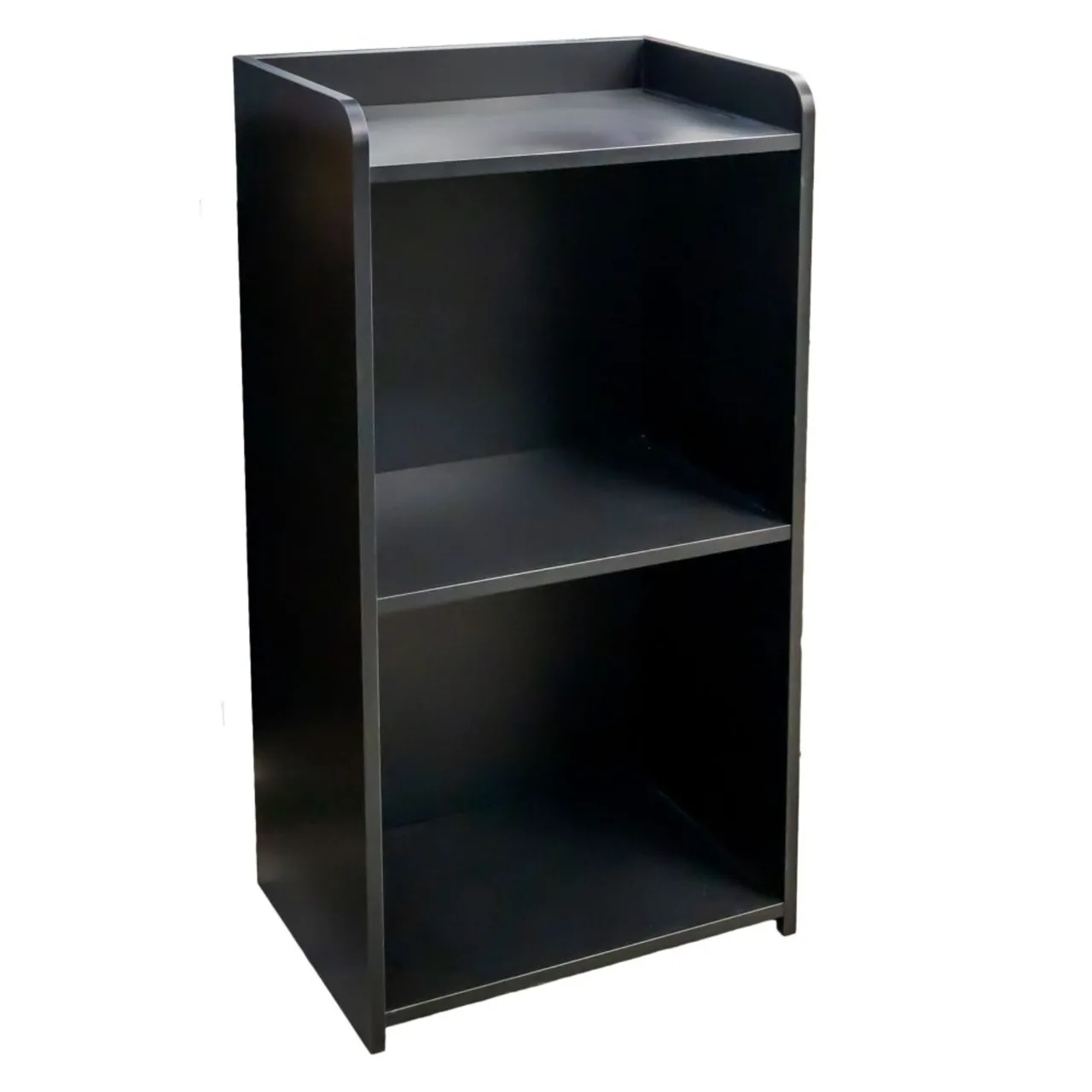 Omcan USA 48221 Host/Hostess Station, 24.5"W x 16.75"D x 46.25"H, Black, Adjustable Mid-Shelf, Lockable Casters