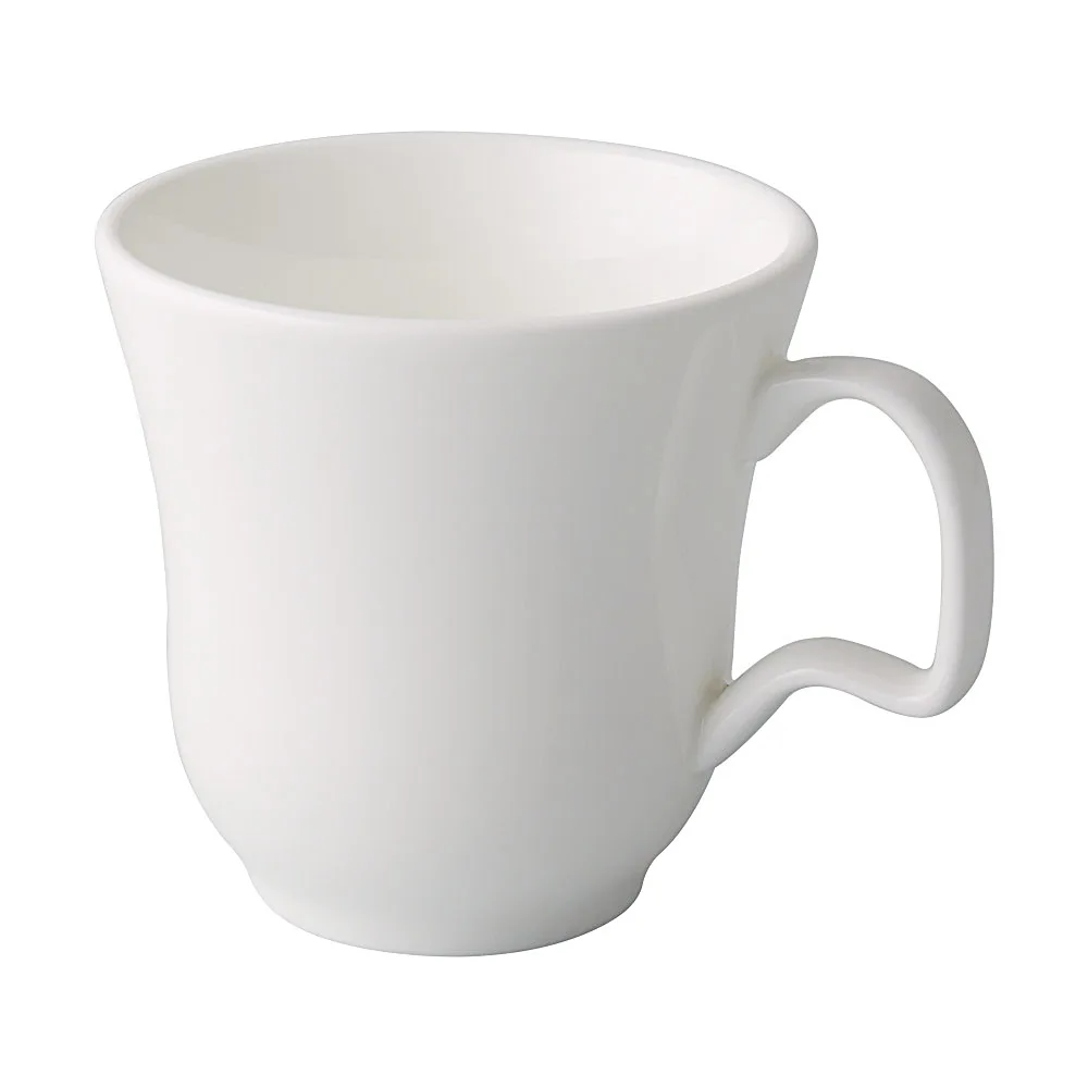 CAC China GDC-1-G Grand Canyon Grace Cup, 8‑oz Bone White Porcelain, Oven Microwave Safe - 1 Dozen