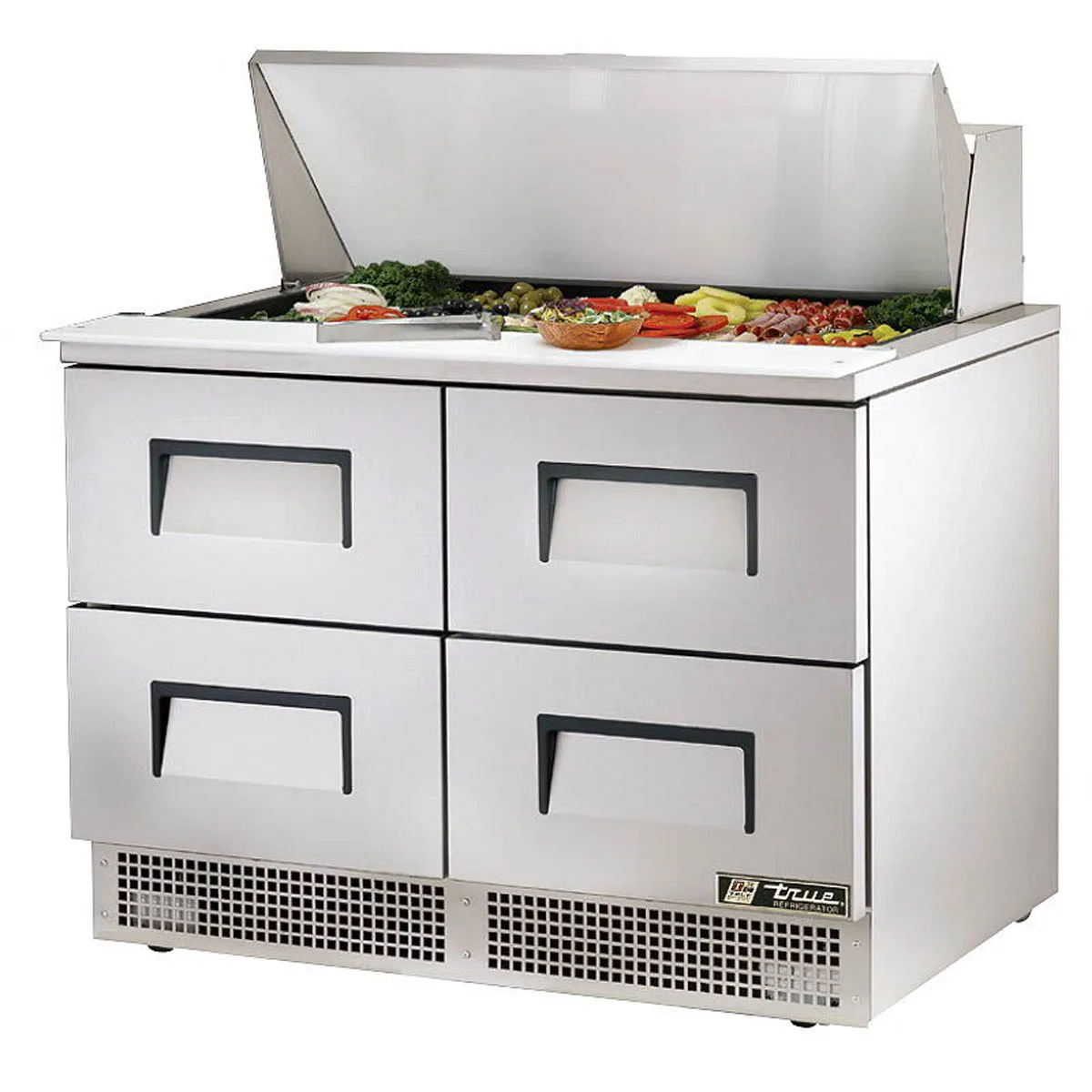 True TFP-48-18M-D-4-HC 48" Mega Top Sandwich/Salad Prep Table w/ 4 Drawers, 18 Pans
