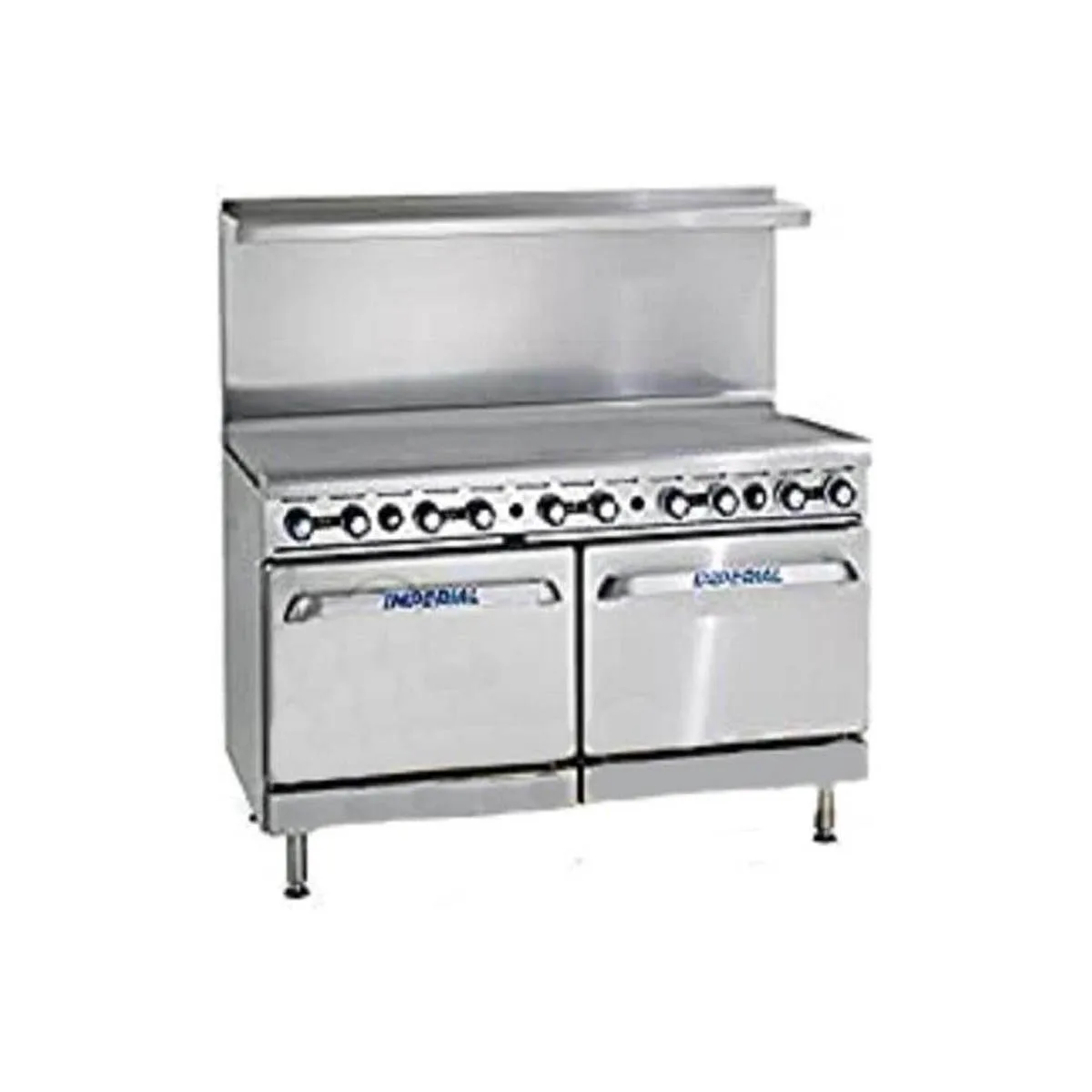 Imperial IR-G60 60" Gas Restaurant Range w/ 60" Full Griddle, (2) Standard Ovens, 170.000 BTU