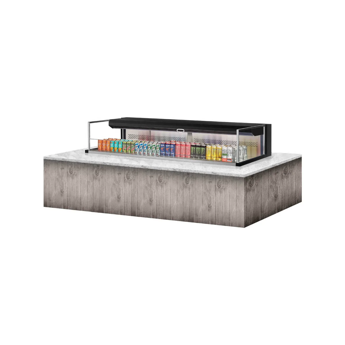 Turbo Air TOM-72L-UF-W(B)-1SI-N 79" Drop In Open Refrigerated Deli Display Case