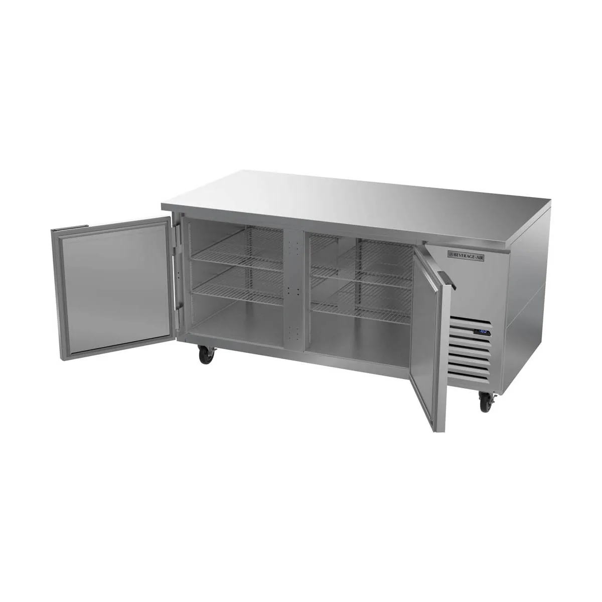 Beverage Air UCF67AHC 67" 2-Section Undercounter Freezer w/ 2 Doors, 20 cu. ft.