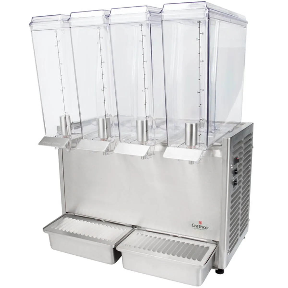 Crathco E49-3 Classic Bubbler® Beverage Dispenser with 4 Bowls / Agitator - 2.4 Gal (each) - 720W