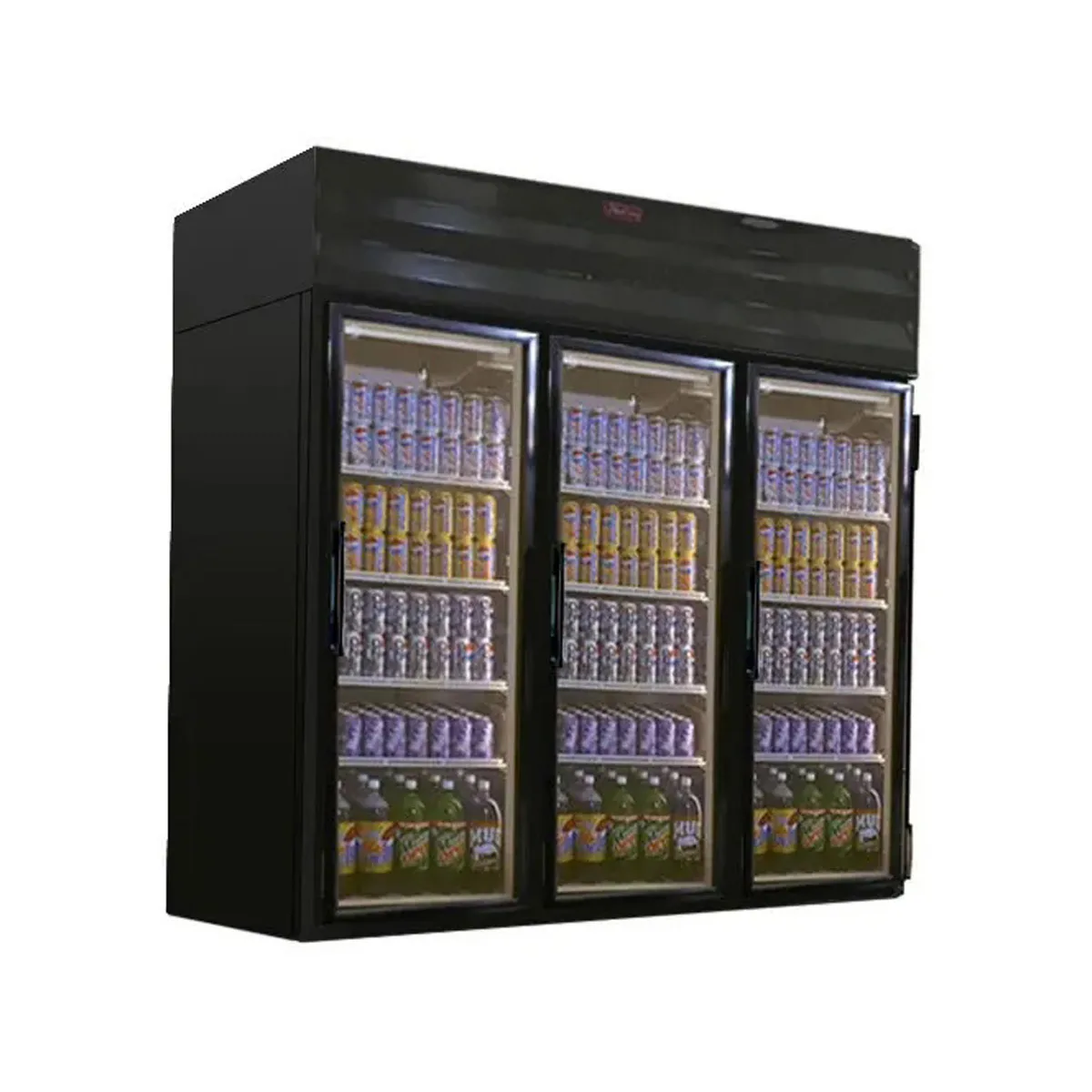 Howard-McCray GF75-FF-B 78" 3 Glass Door Merchandiser Freezer in Black, 75 cu. ft.